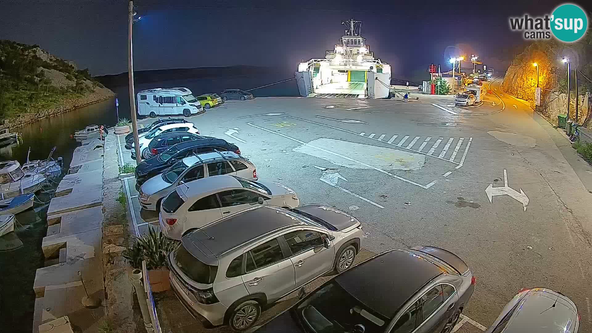 Webcam Prizna ferry port to Pag island
