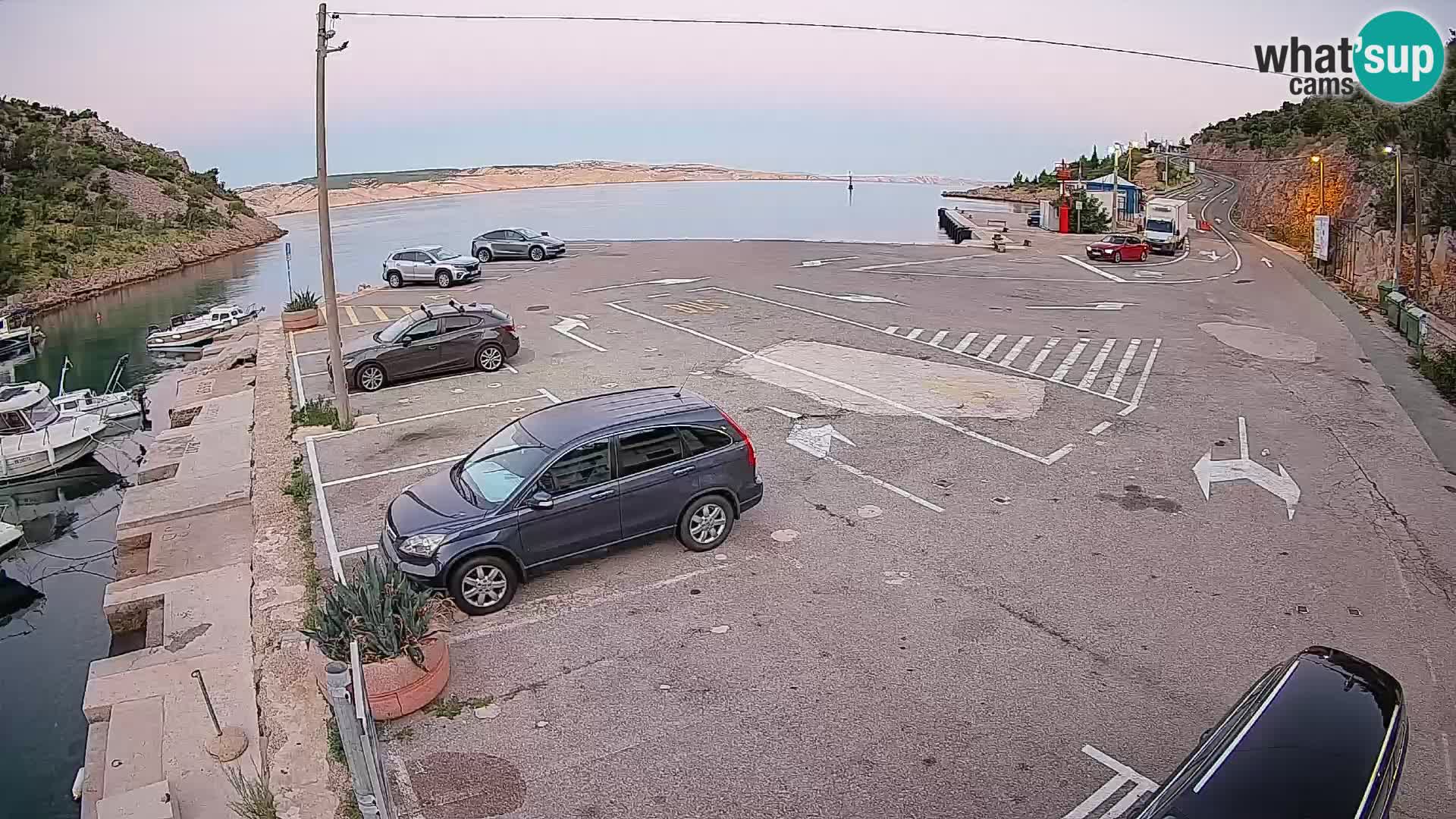 Webcam Fährhafen Prizna – zur Insel Pag