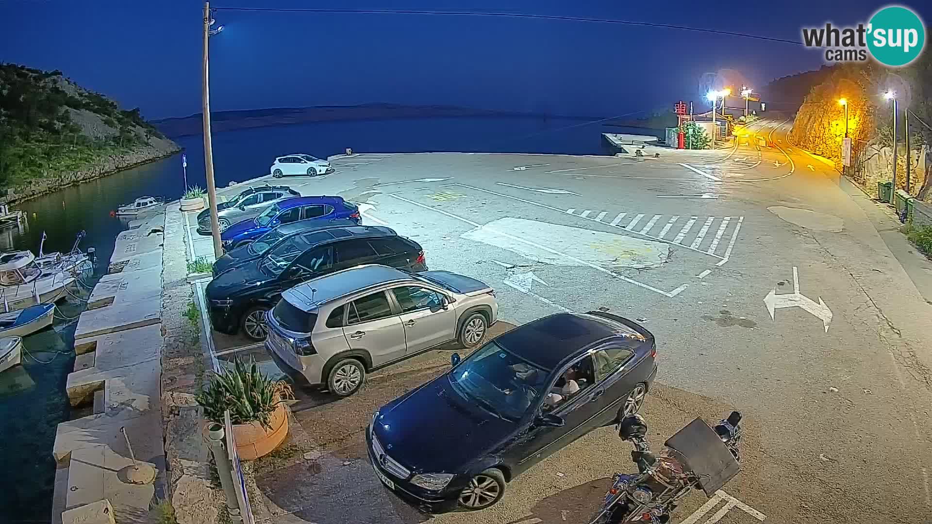 Webcam port de ferry de Prizna – vers l’île de Pag