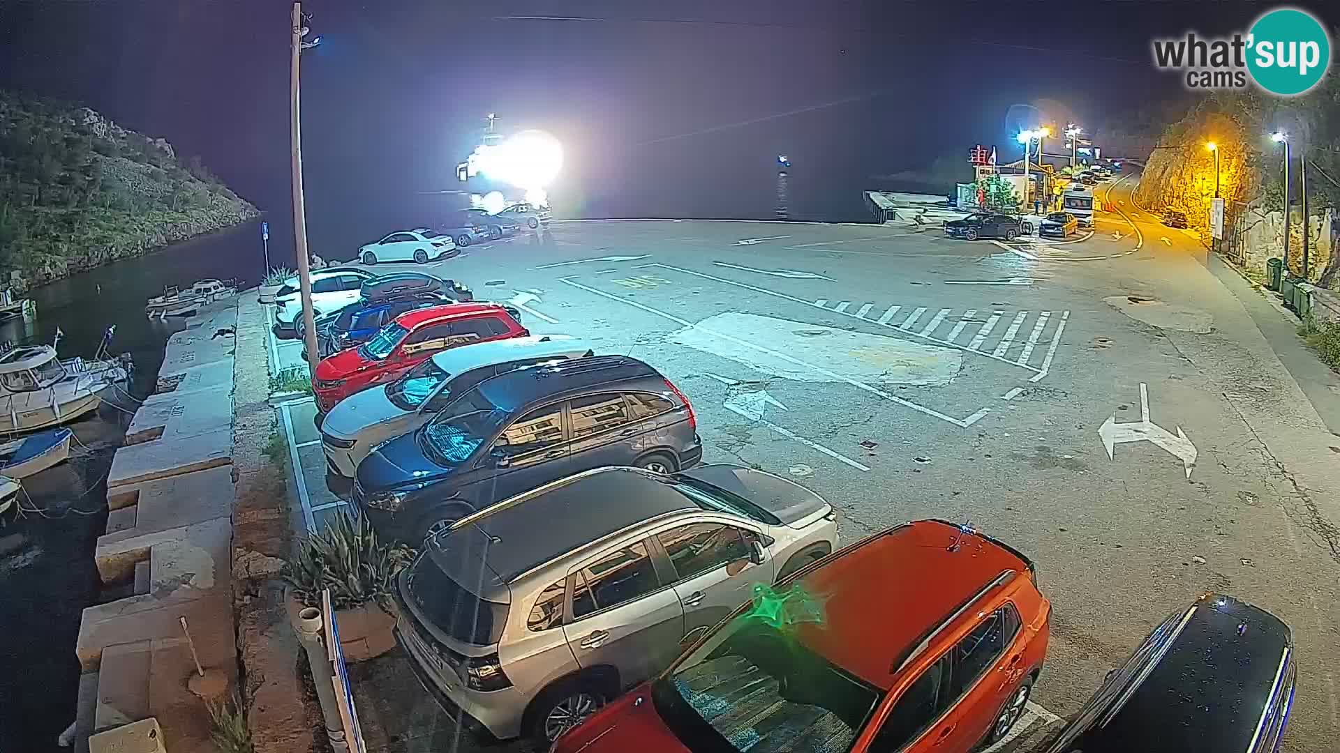 Webcam Prizna ferry port to Pag island