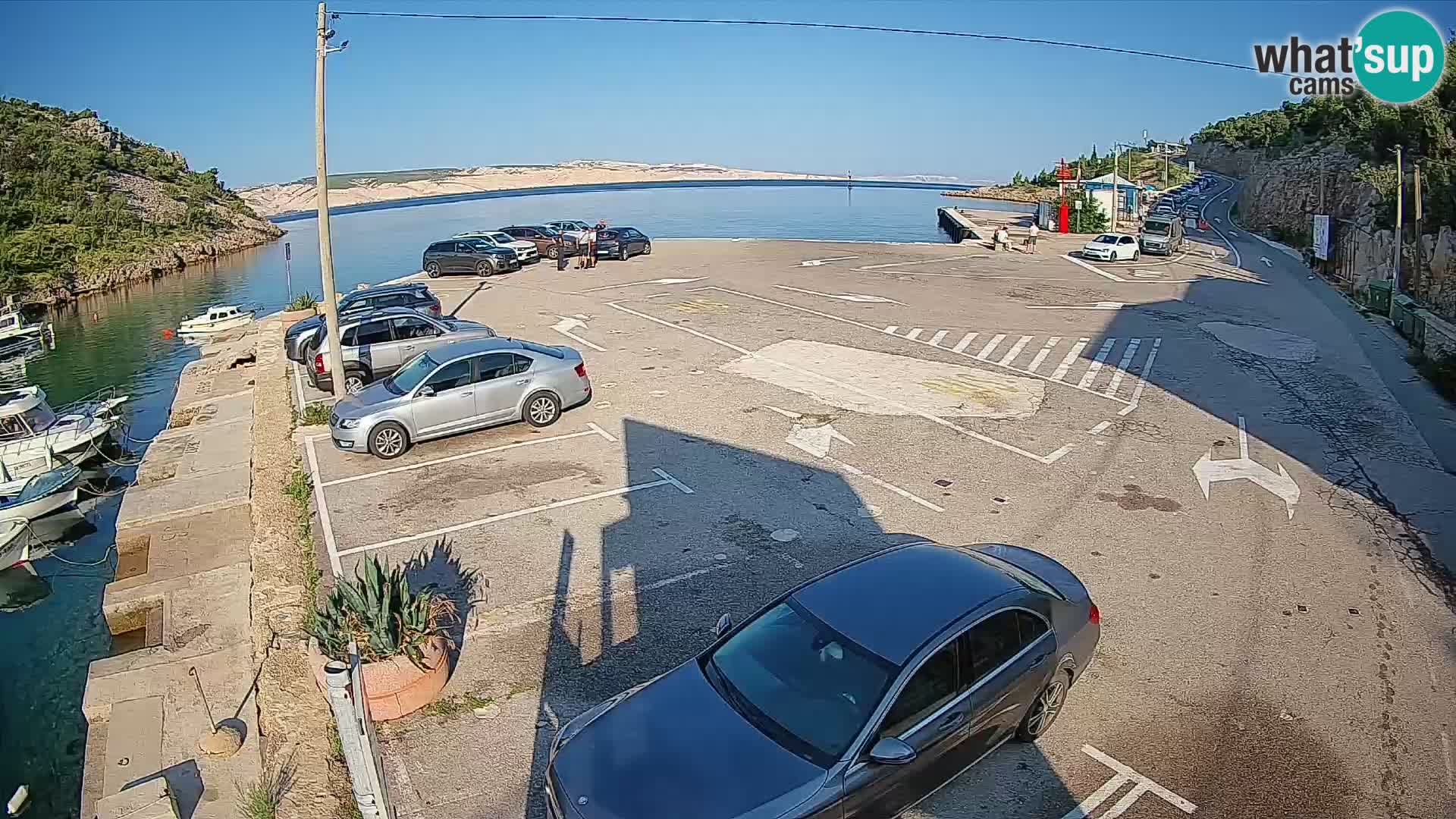 Webcam Fährhafen Prizna – zur Insel Pag