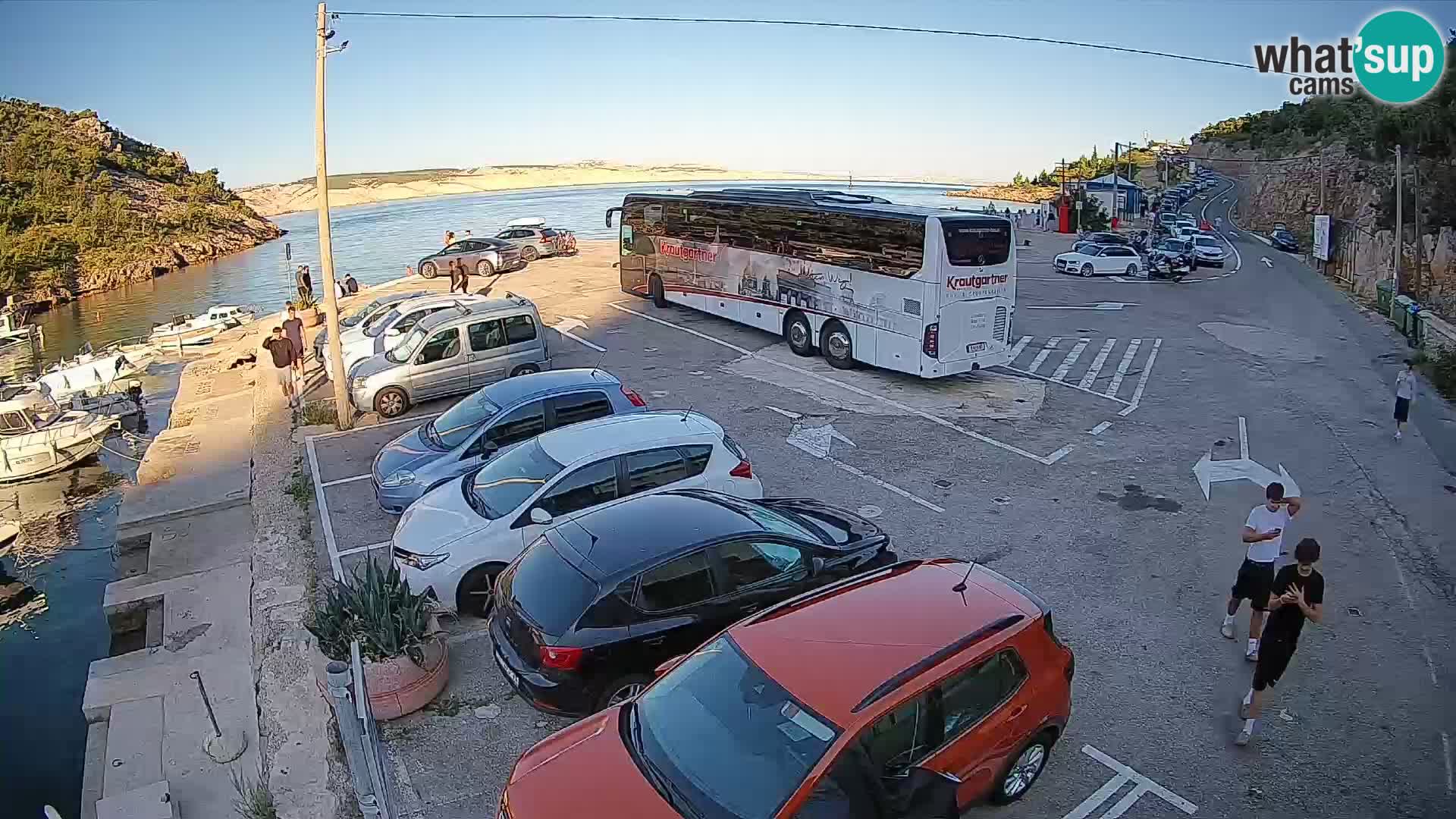 Webcam port de ferry de Prizna – vers l’île de Pag