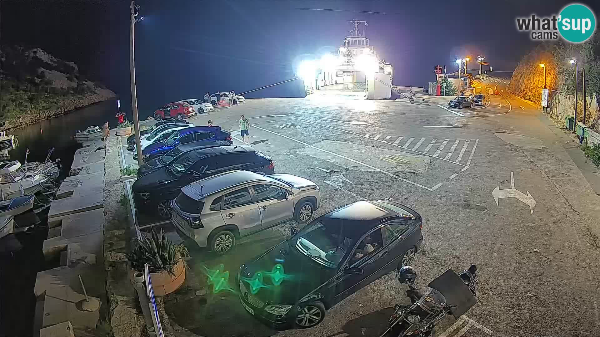 Webcam port de ferry de Prizna – vers l’île de Pag