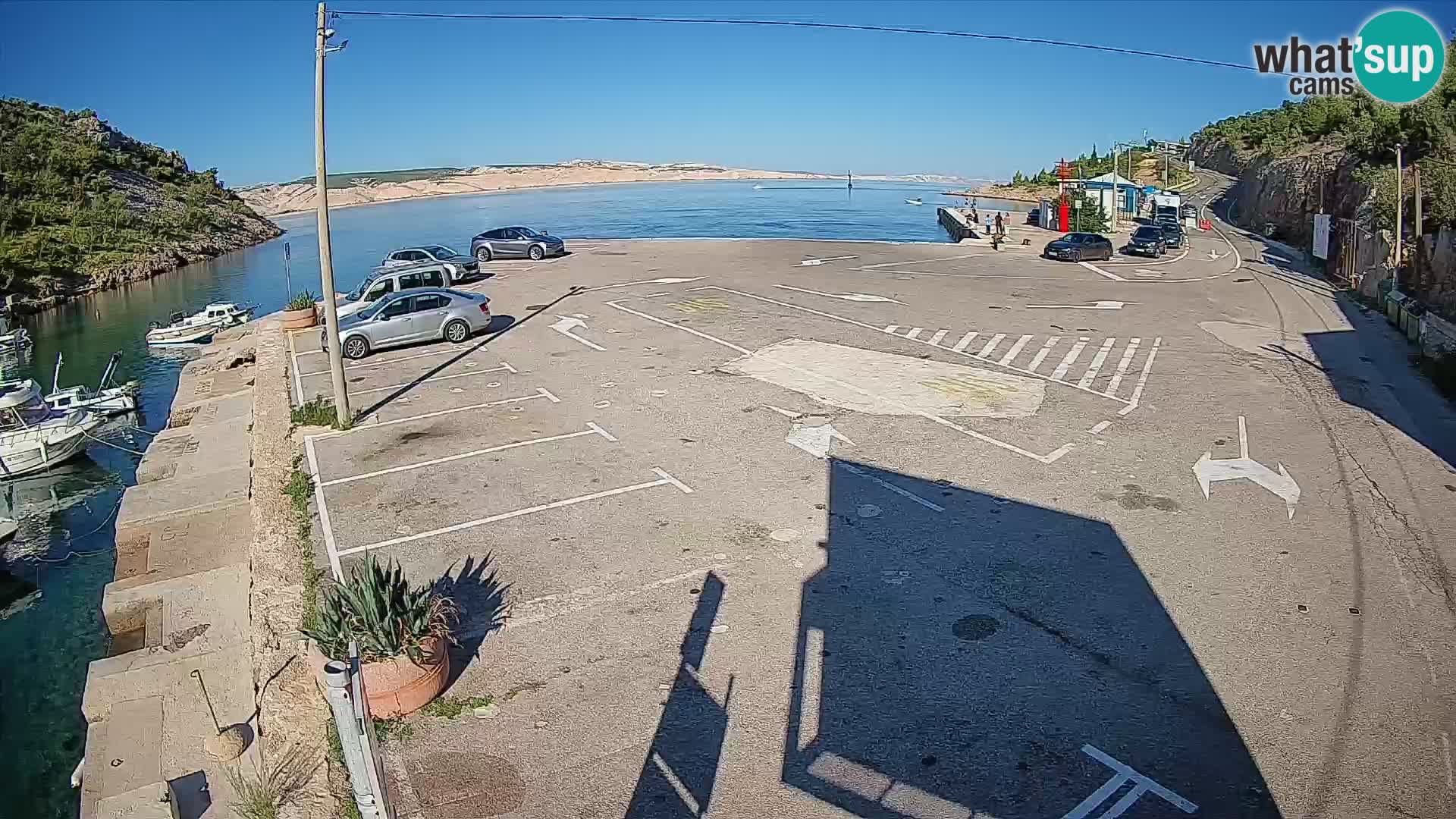 Webcam Fährhafen Prizna – zur Insel Pag