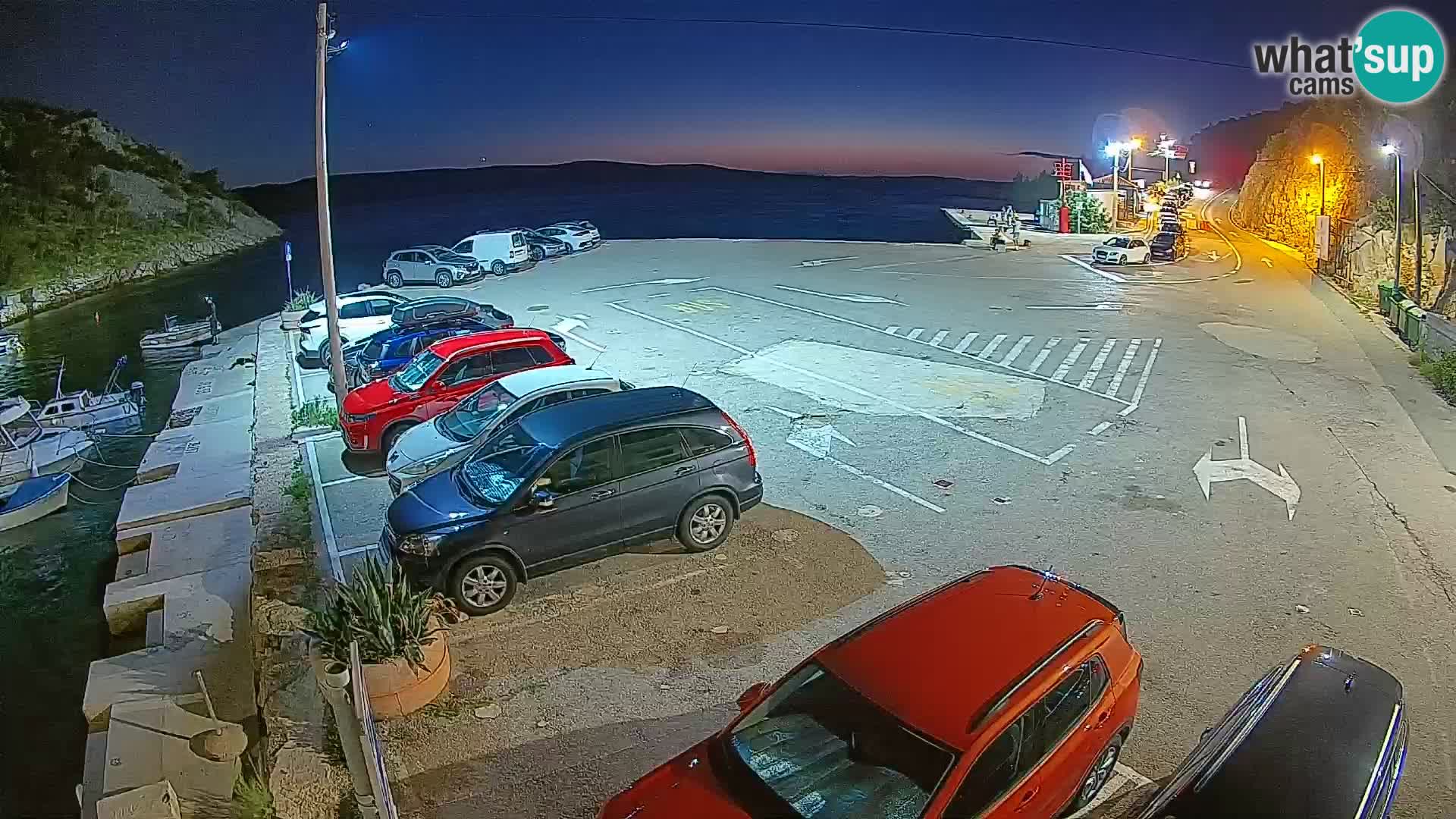 Webcam Prizna ferry port to Pag island