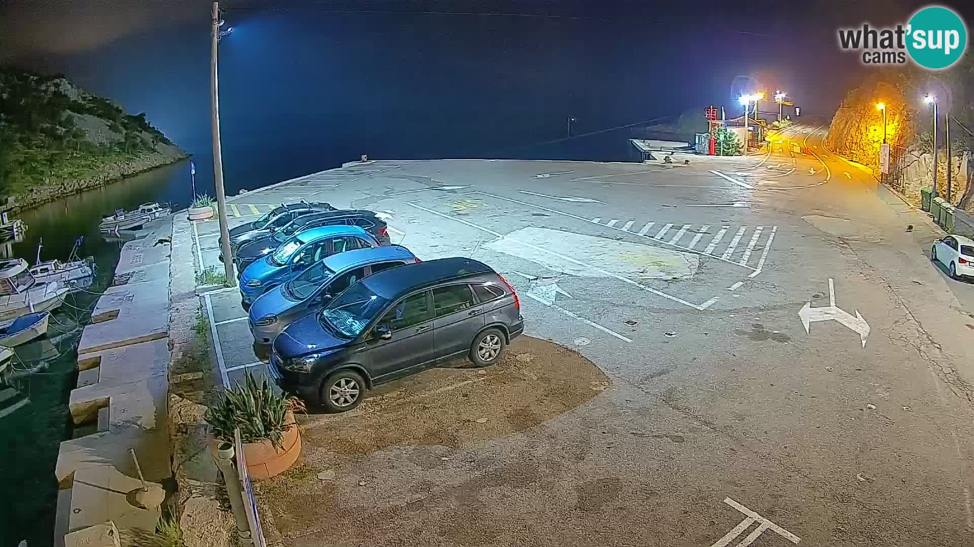 Webcam Prizna ferry port to Pag island