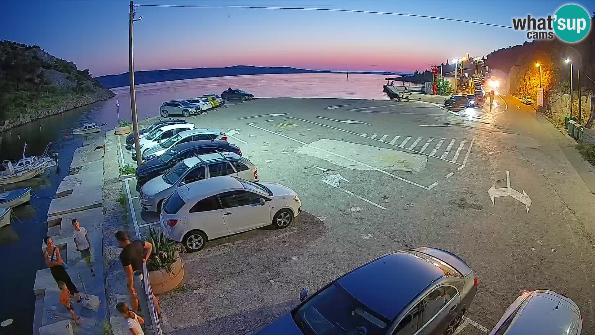 Webcam Prizna ferry port to Pag island