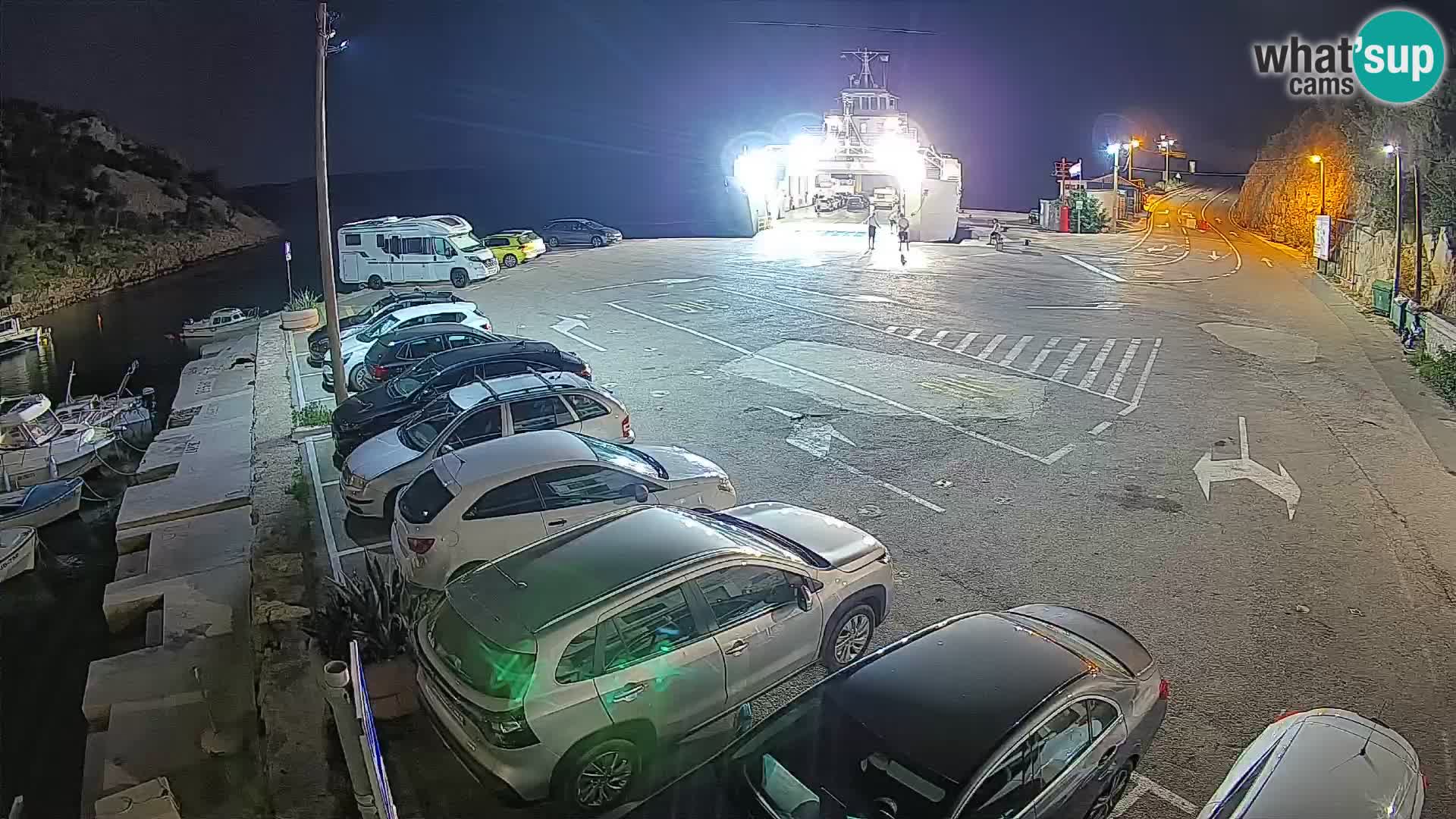 Webcam Prizna ferry port to Pag island