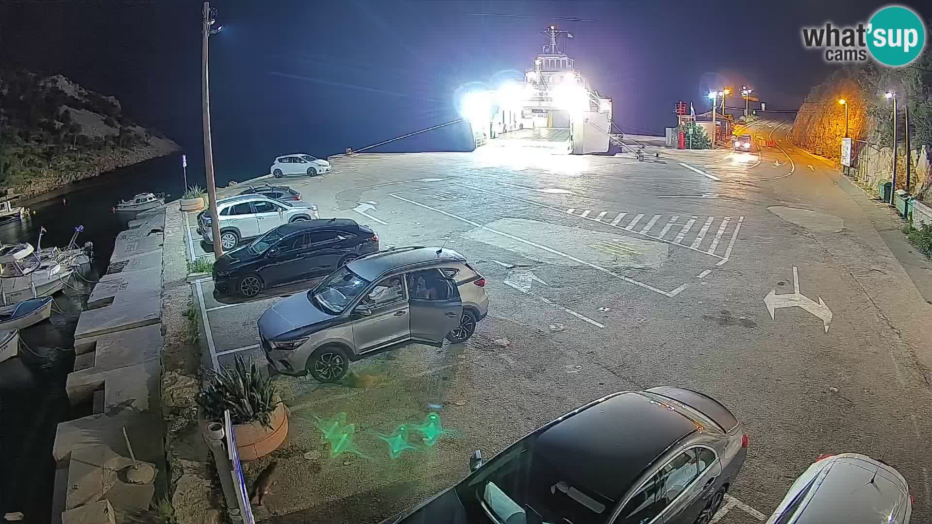 Webcam port de ferry de Prizna – vers l’île de Pag