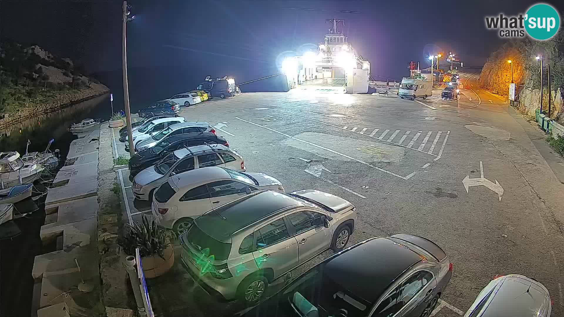 Webcam Prizna ferry port to Pag island