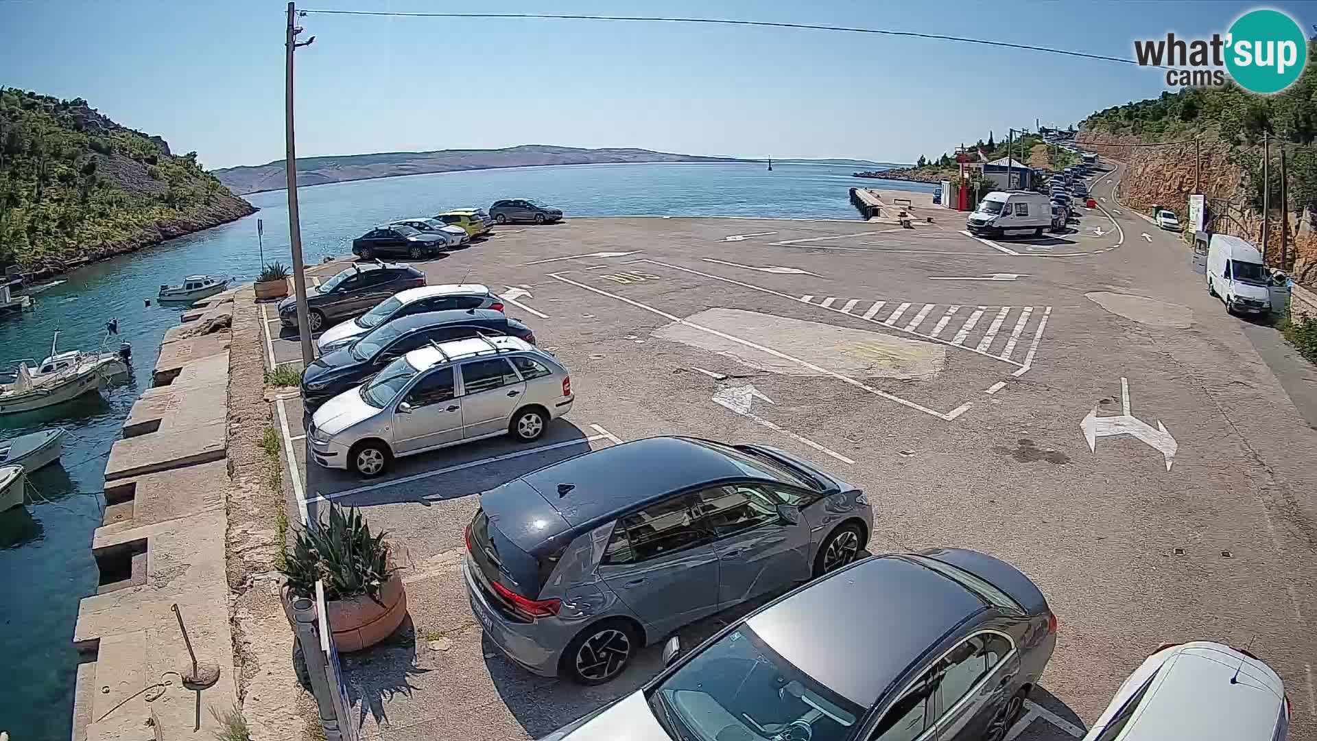 Webcam Prizna ferry port to Pag island