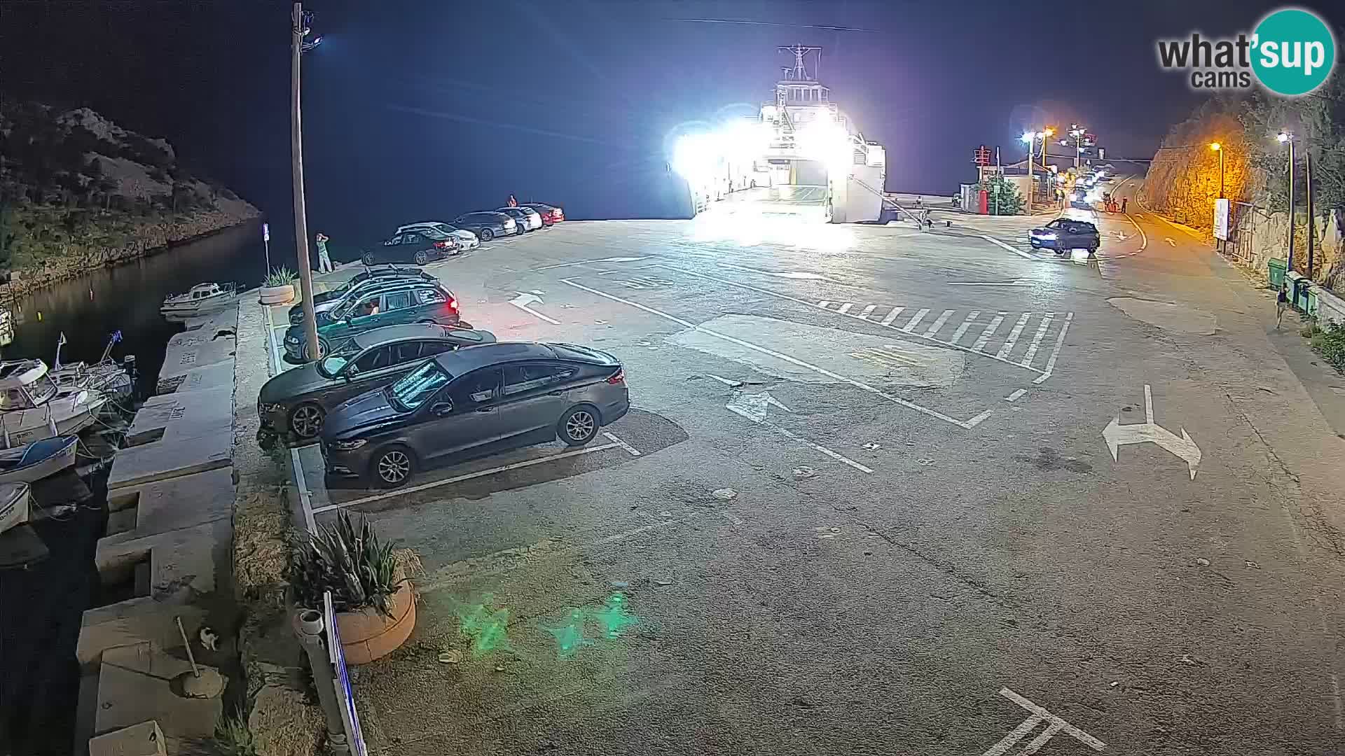 Webcam port de ferry de Prizna – vers l’île de Pag