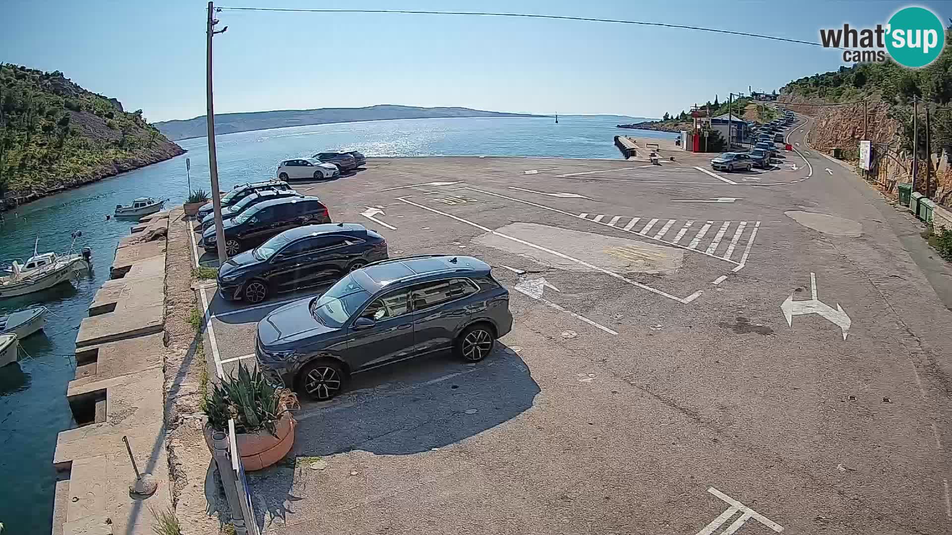 Webcam Fährhafen Prizna – zur Insel Pag