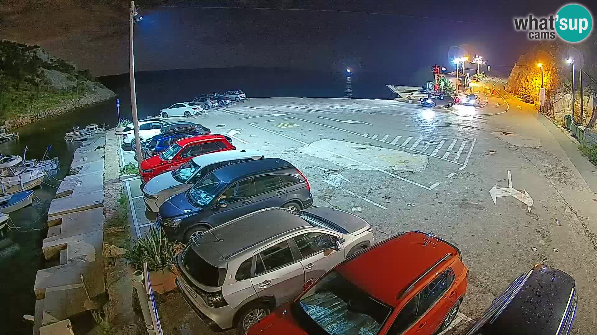 Webcam port de ferry de Prizna – vers l’île de Pag
