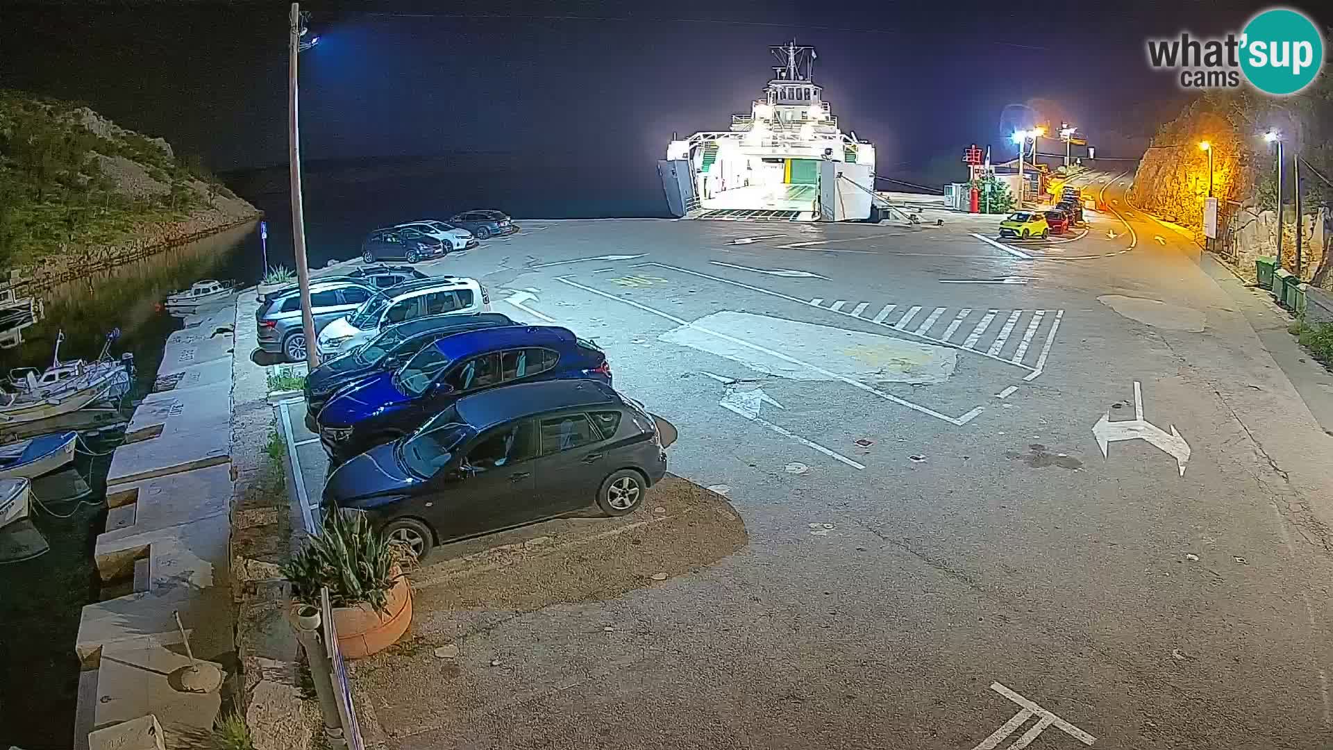 Webcam port de ferry de Prizna – vers l’île de Pag