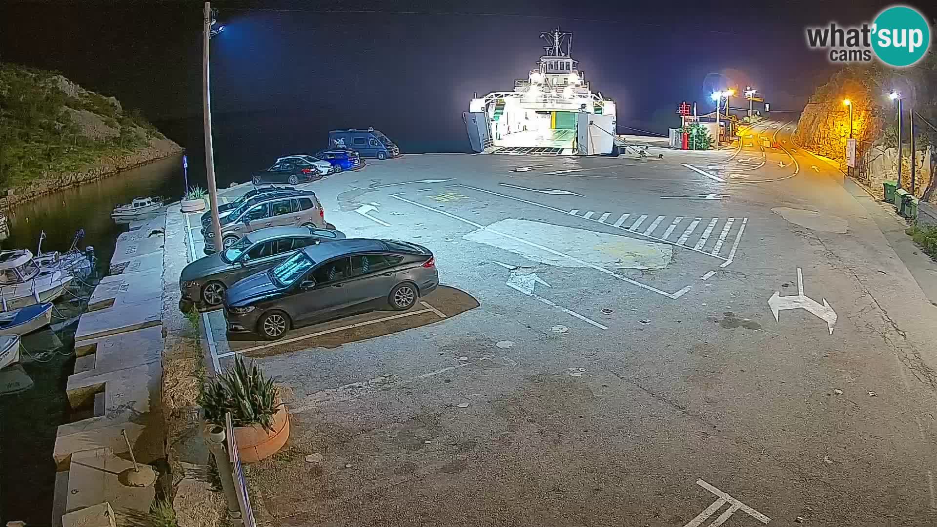 Webcam Fährhafen Prizna – zur Insel Pag