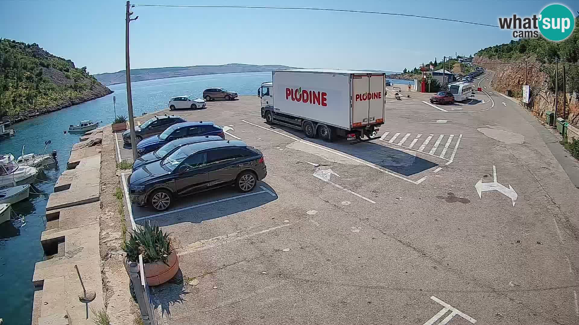 Webcam Fährhafen Prizna – zur Insel Pag