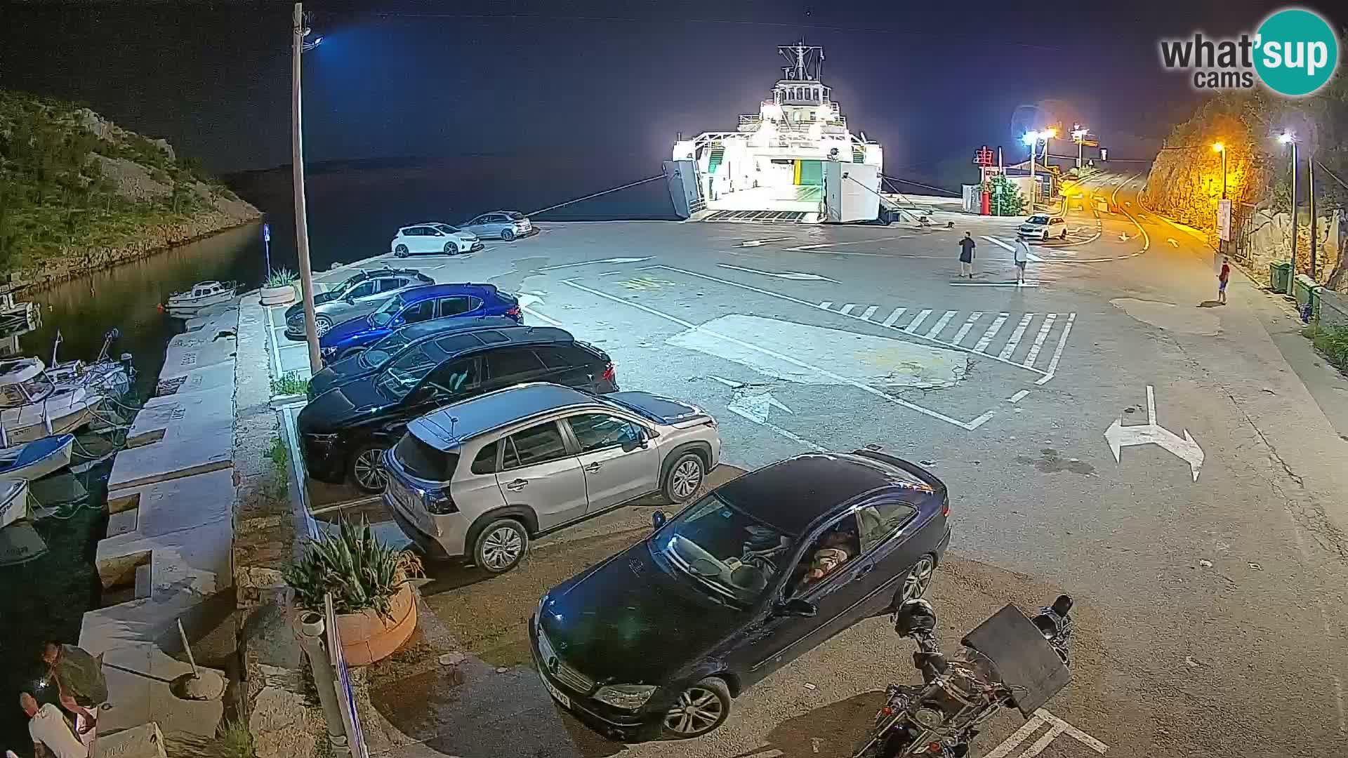 Webcam port de ferry de Prizna – vers l’île de Pag