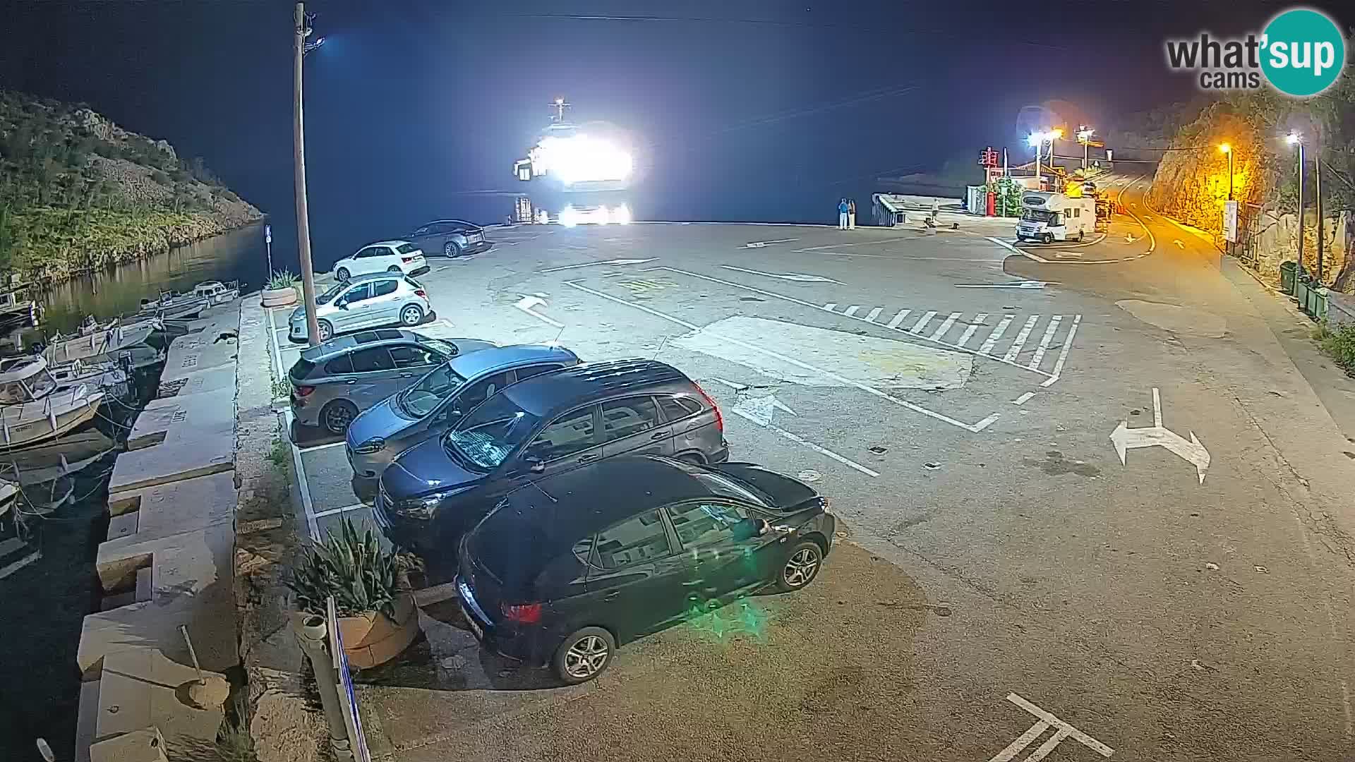 Webcam port de ferry de Prizna – vers l’île de Pag