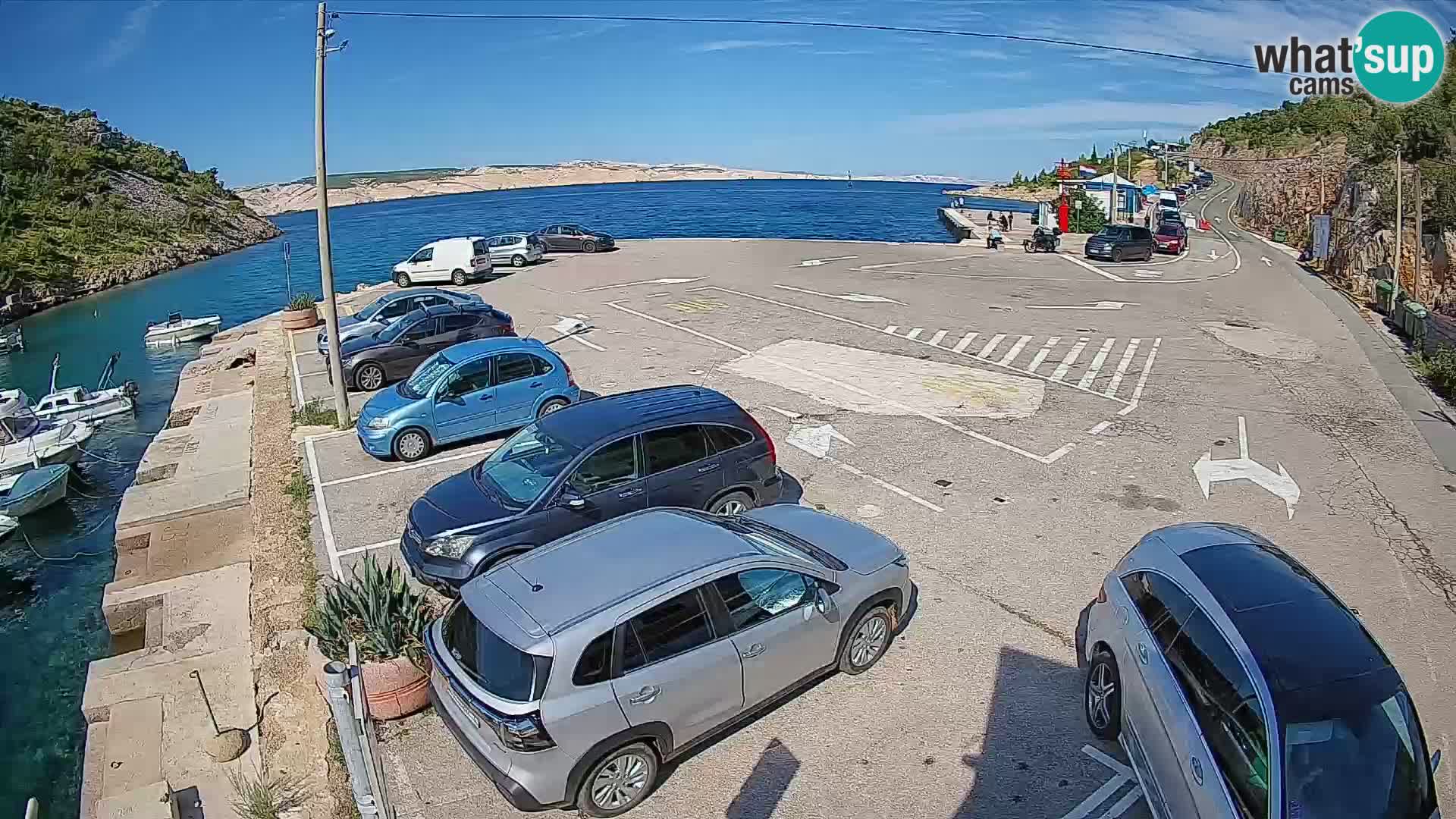 Webcam Prizna ferry port to Pag island