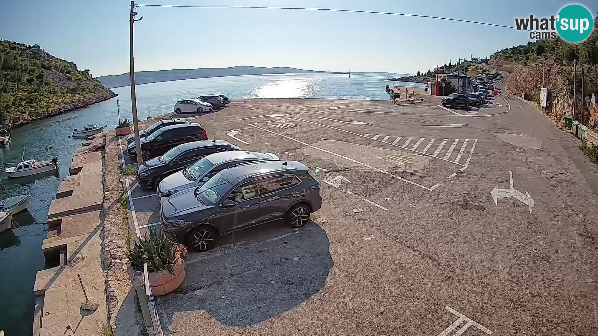 Webcam Prizna ferry port to Pag island