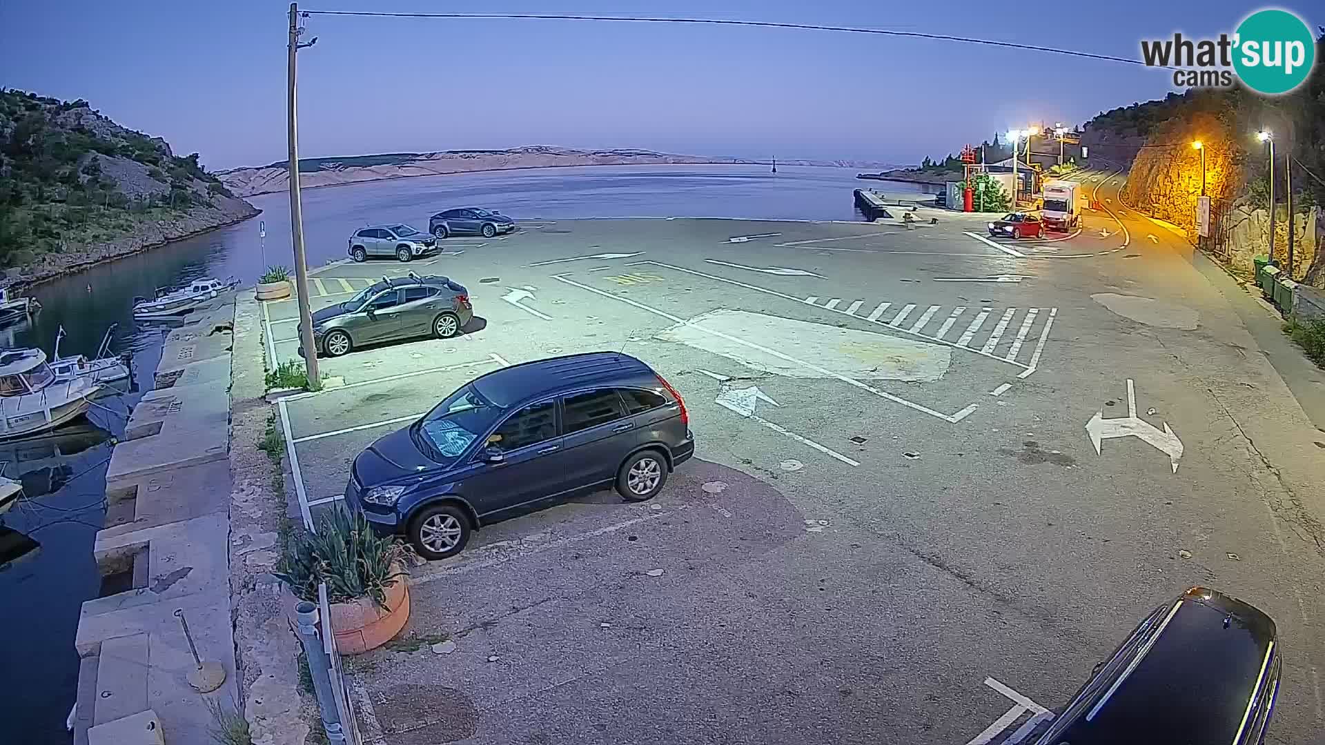 Webcam Prizna ferry port to Pag island