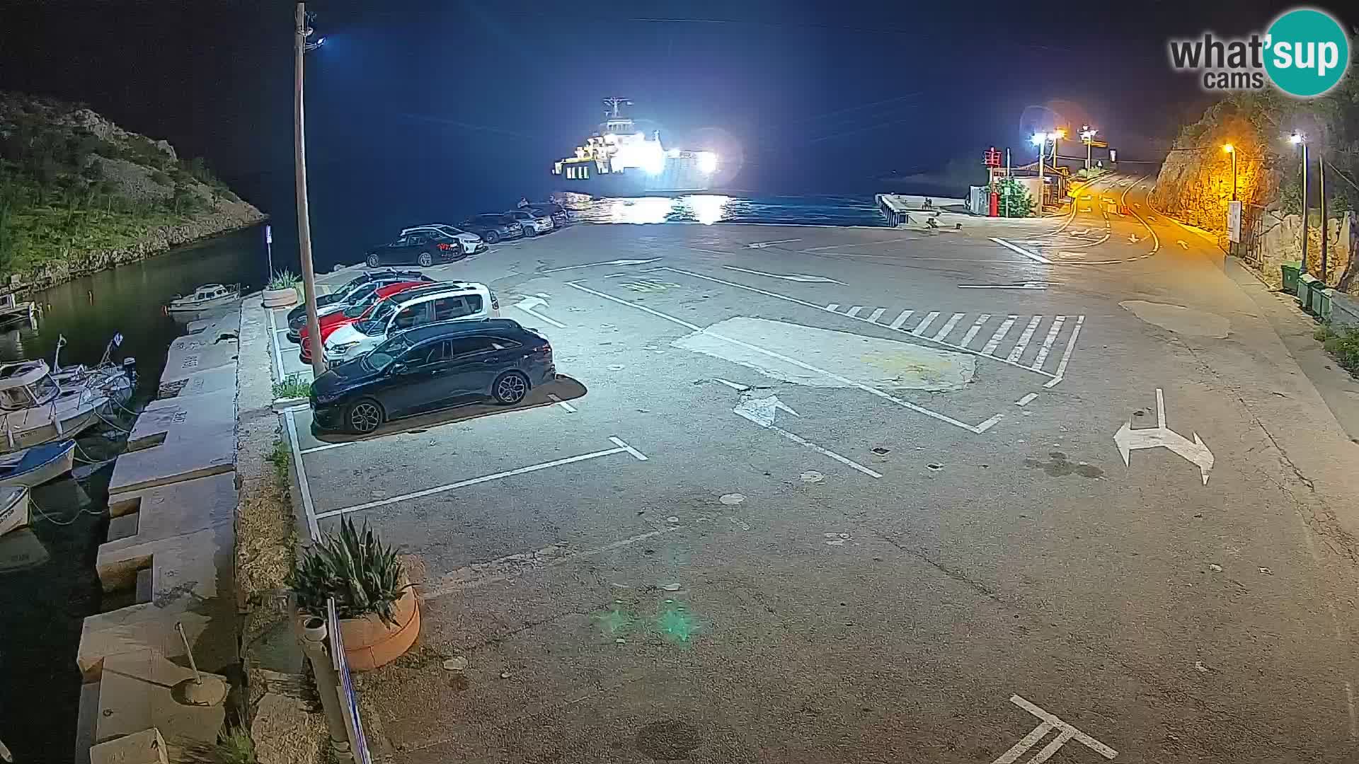Webcam Fährhafen Prizna – zur Insel Pag