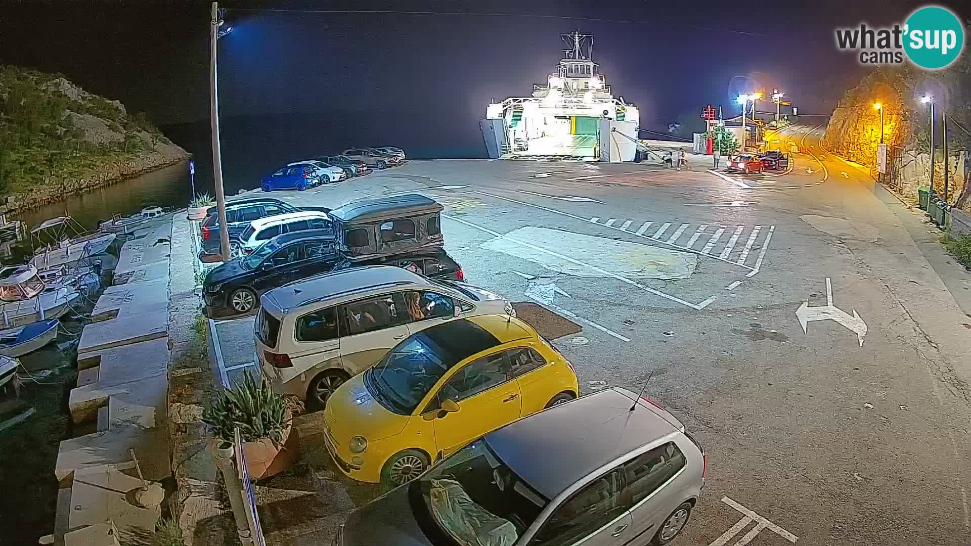 Webcam port de ferry de Prizna – vers l’île de Pag