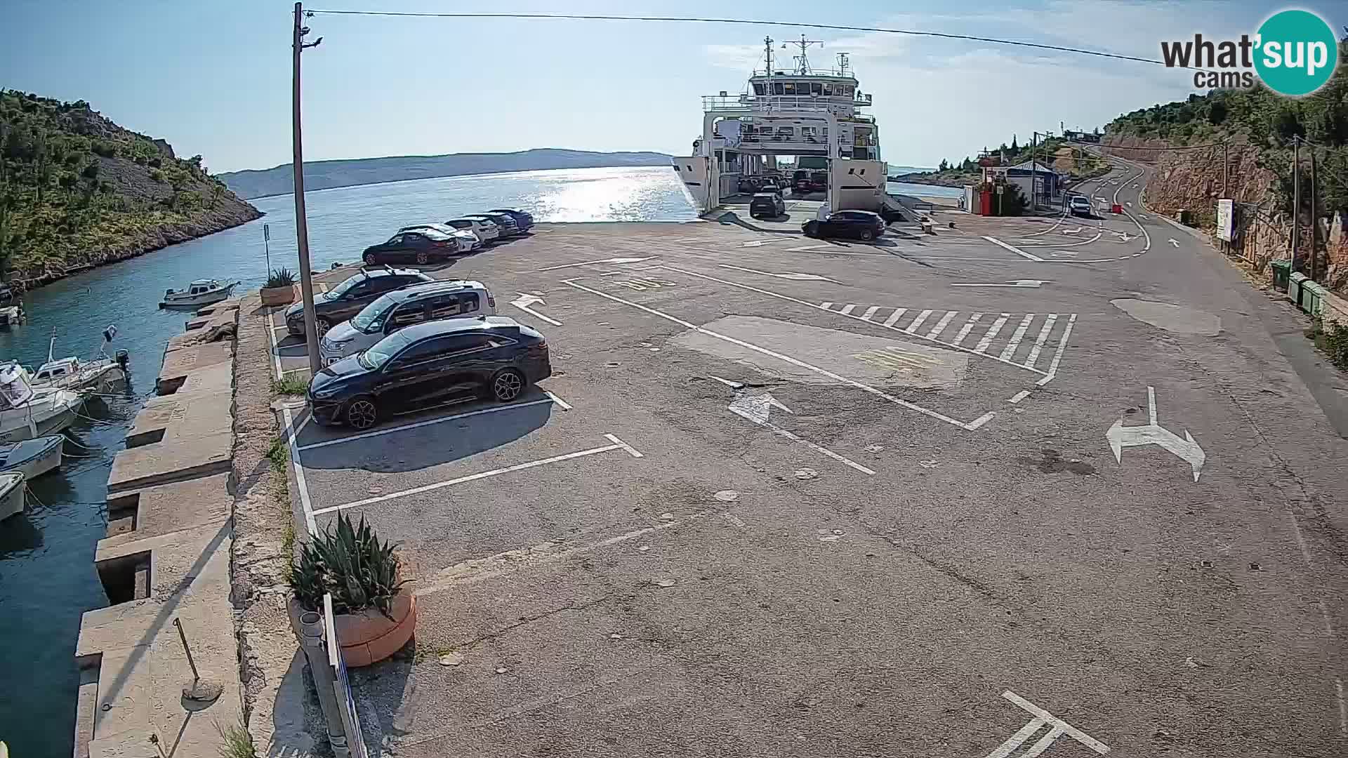 Webcam Fährhafen Prizna – zur Insel Pag