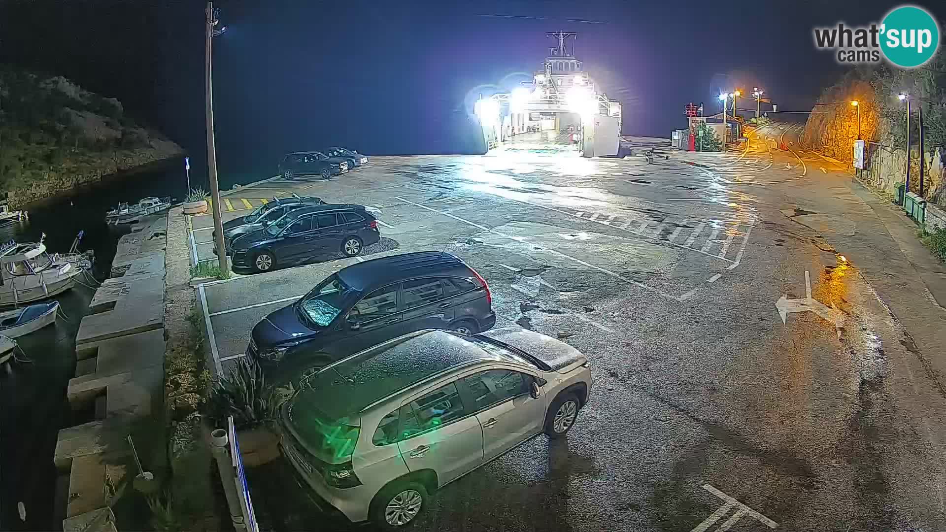 Webcam port de ferry de Prizna – vers l’île de Pag