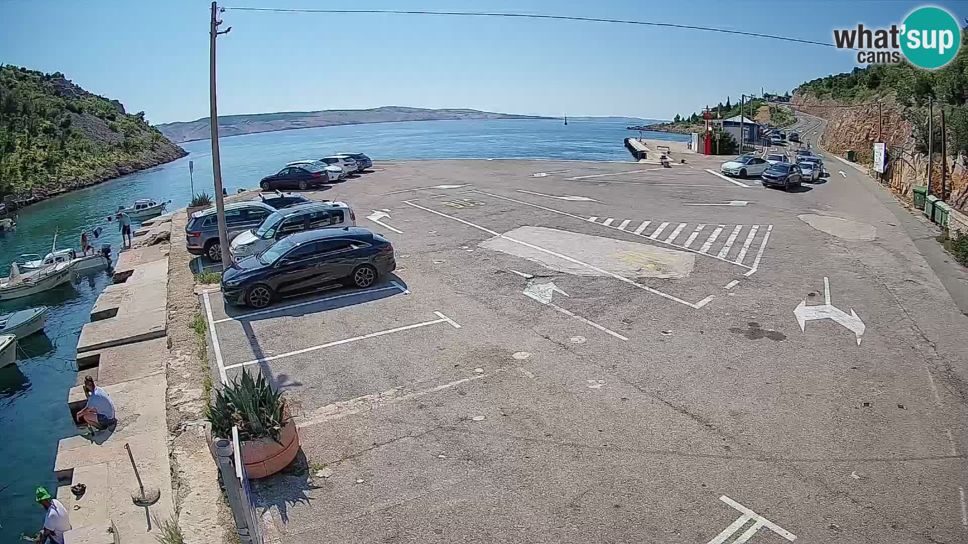 Webcam Prizna ferry port to Pag island