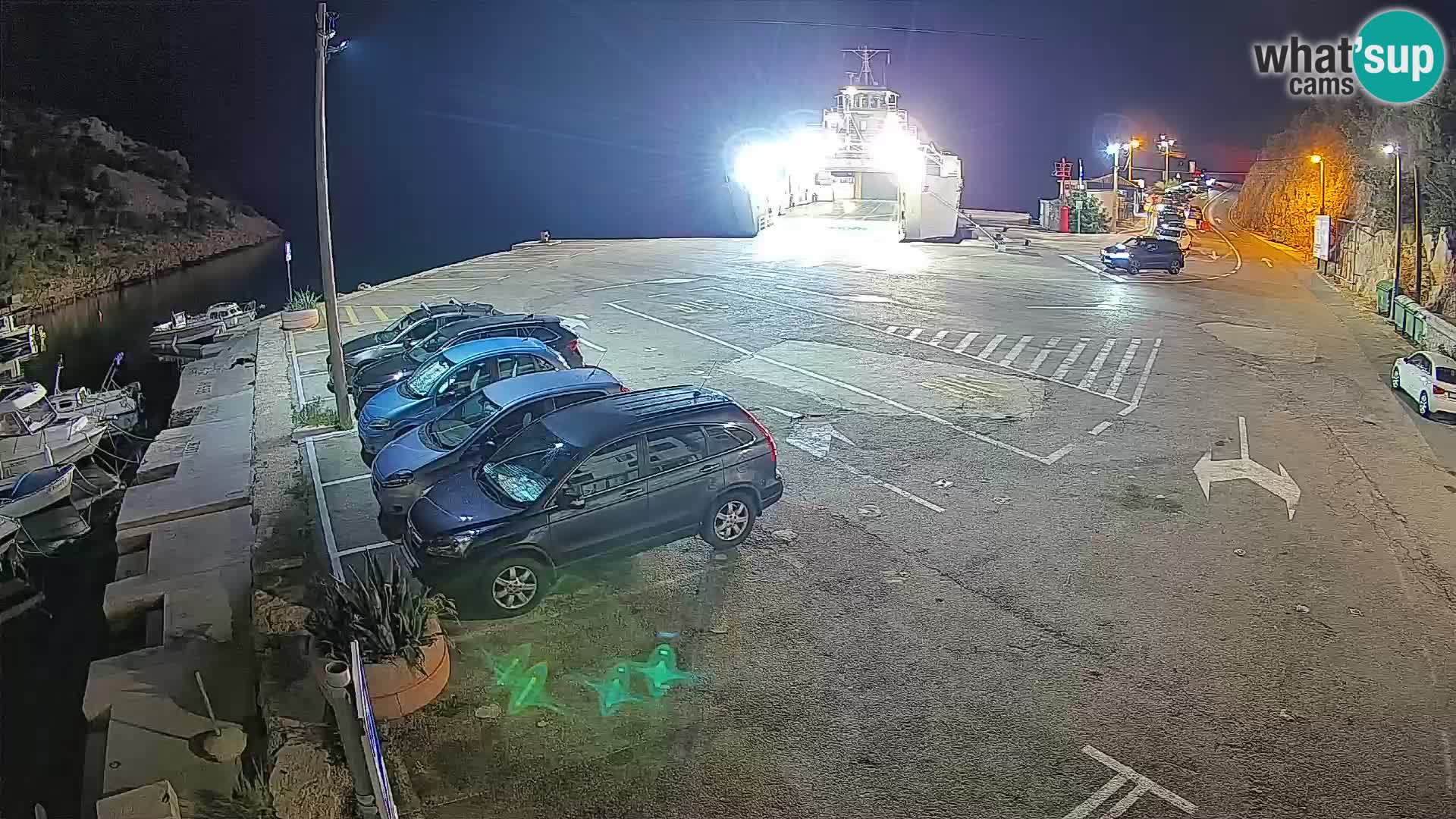 Webcam Prizna ferry port to Pag island
