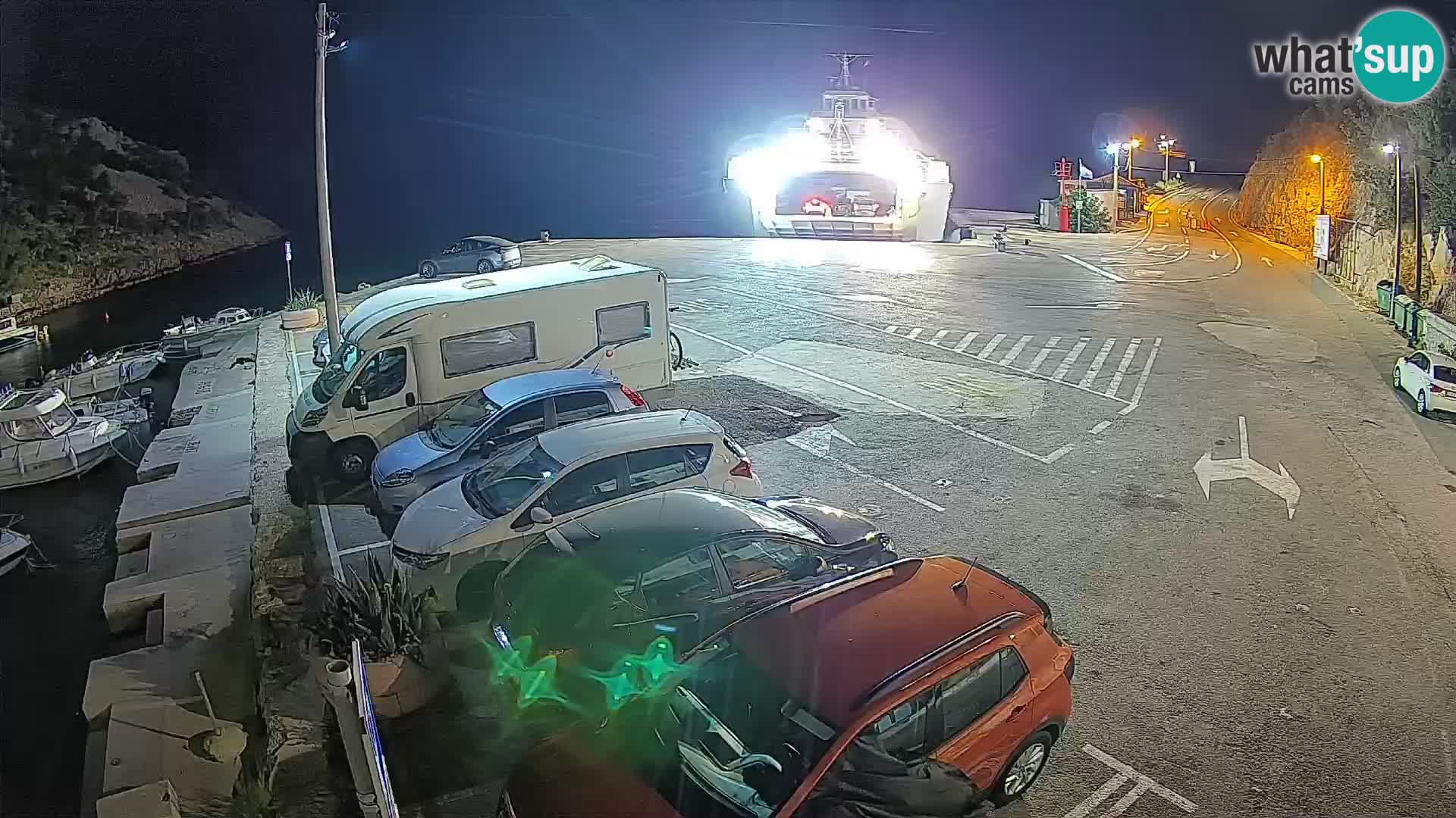 Webcam Prizna ferry port to Pag island
