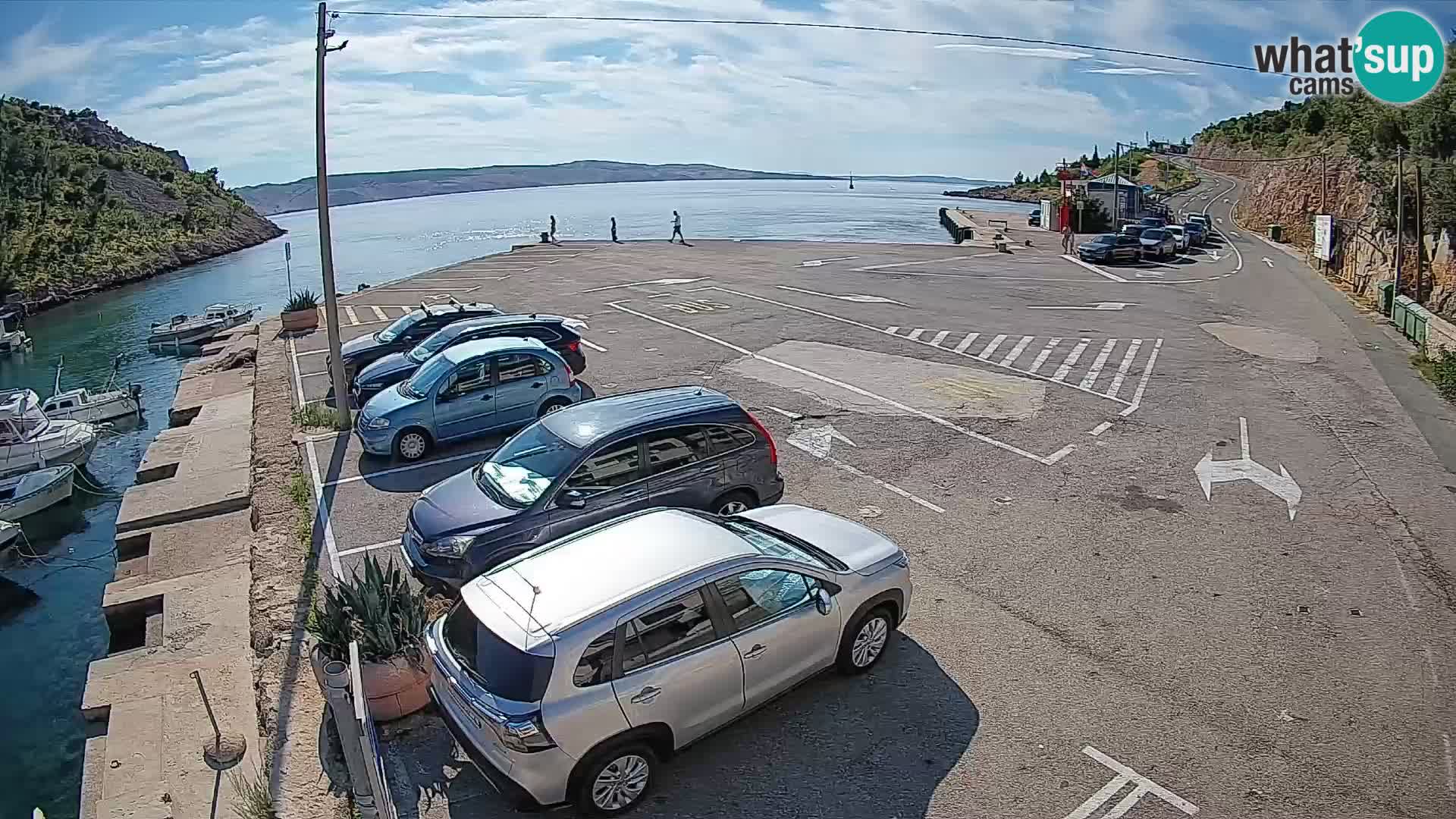 Webcam Fährhafen Prizna – zur Insel Pag