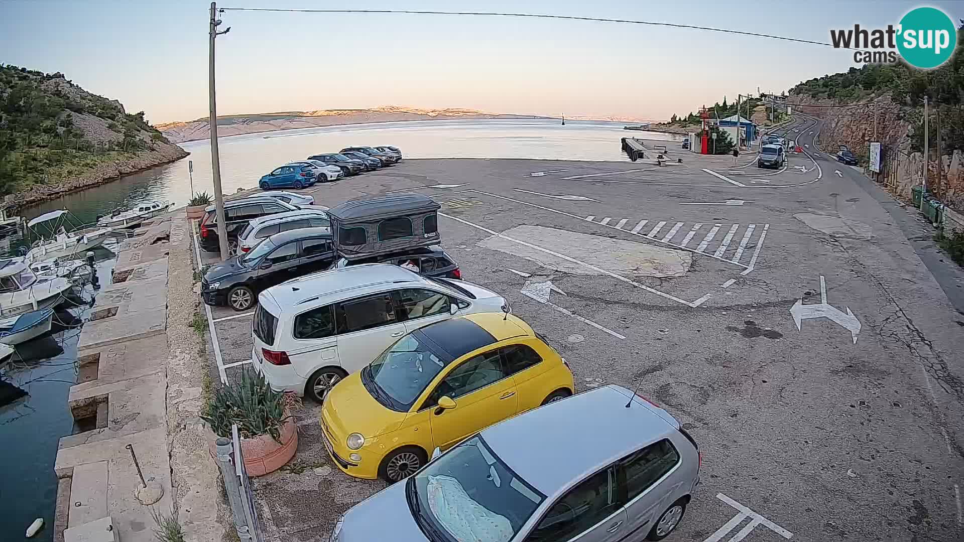 Webcam Fährhafen Prizna – zur Insel Pag