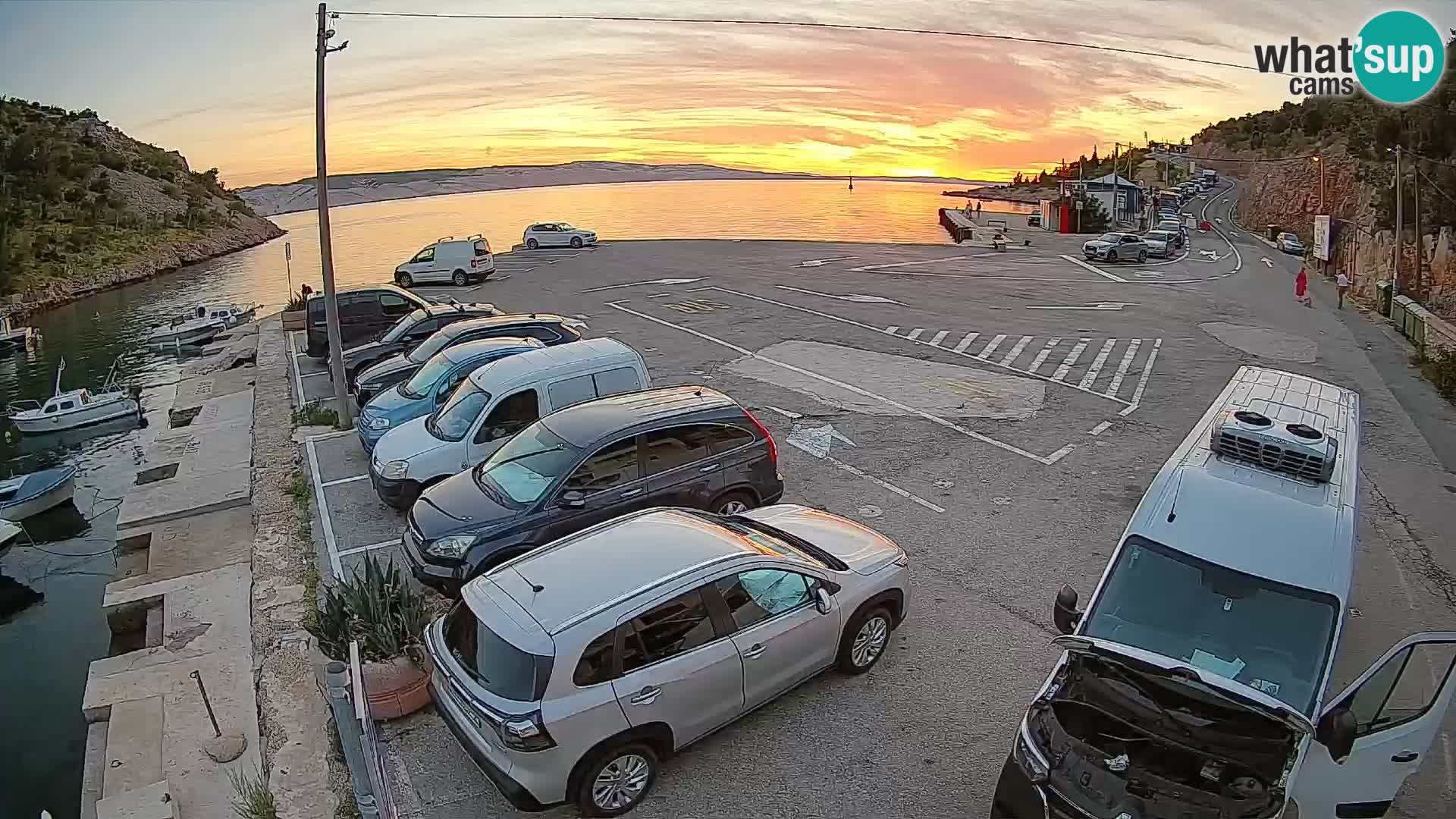 Webcam Prizna ferry port to Pag island