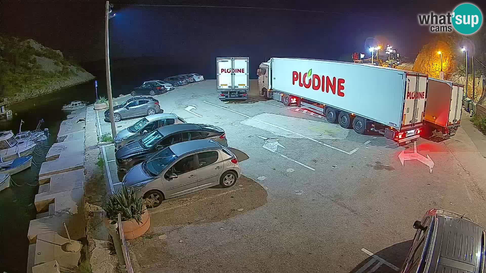 Webcam Prizna ferry port to Pag island