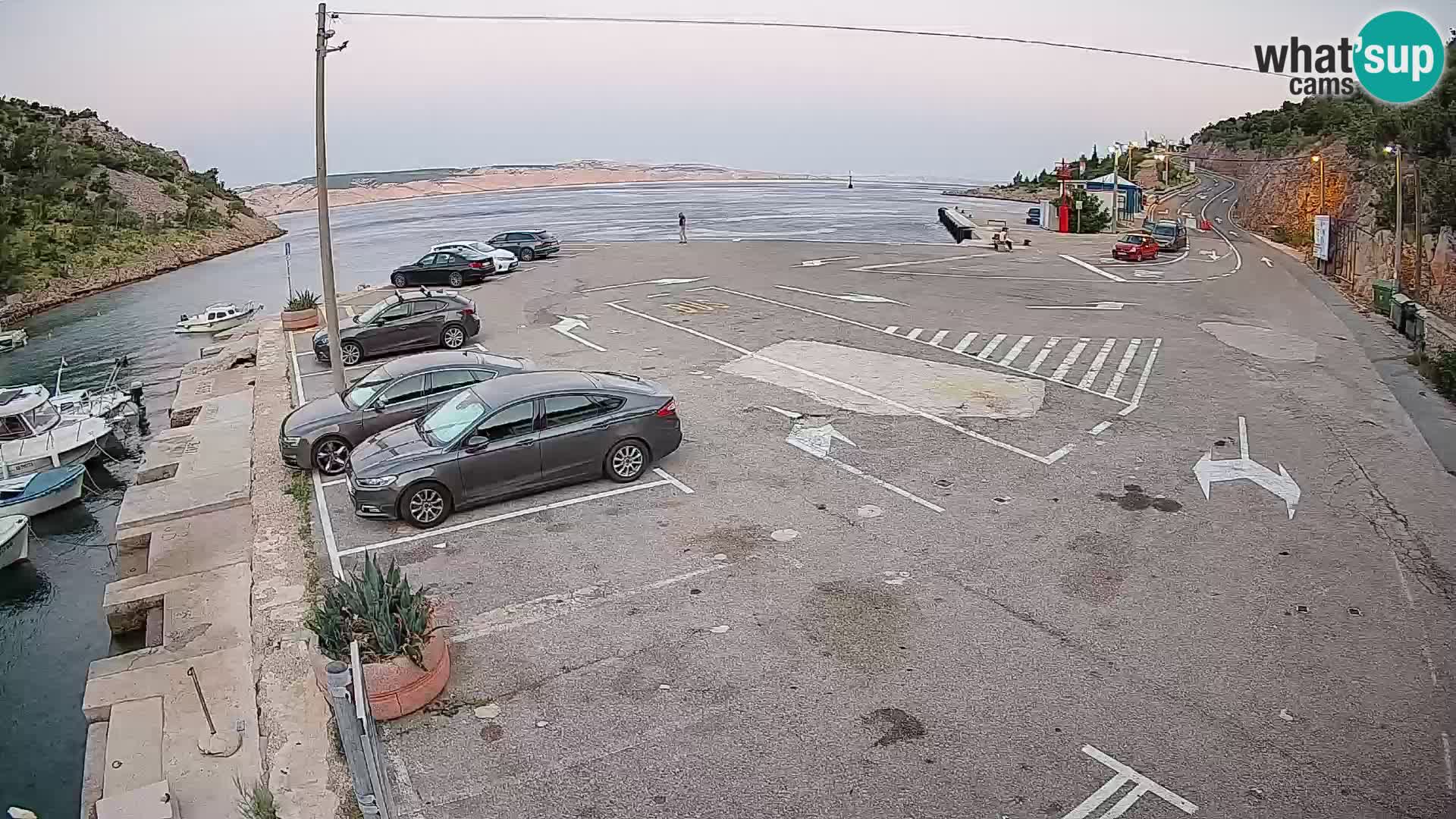 Webcam Prizna ferry port to Pag island