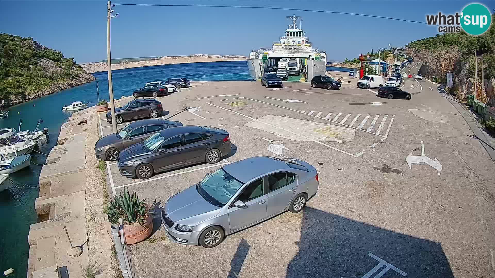 Webcam Fährhafen Prizna – zur Insel Pag