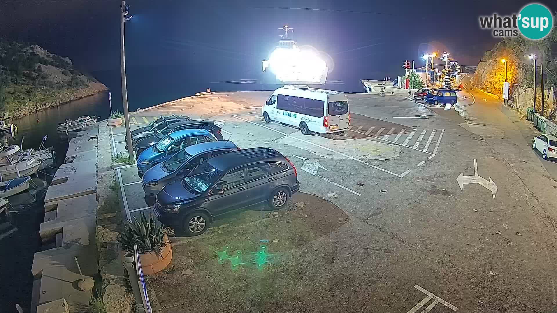 Webcam Prizna ferry port to Pag island