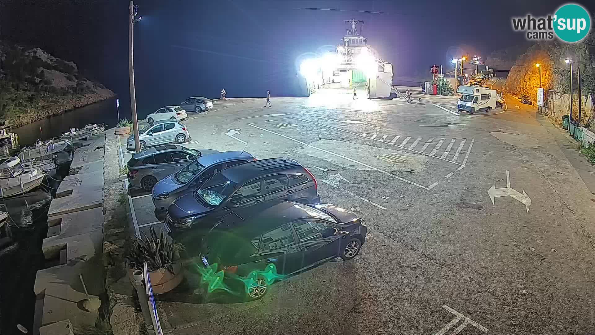 Webcam Prizna ferry port to Pag island