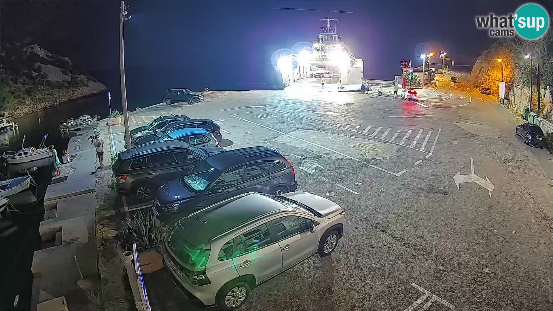 Webcam Prizna ferry port to Pag island