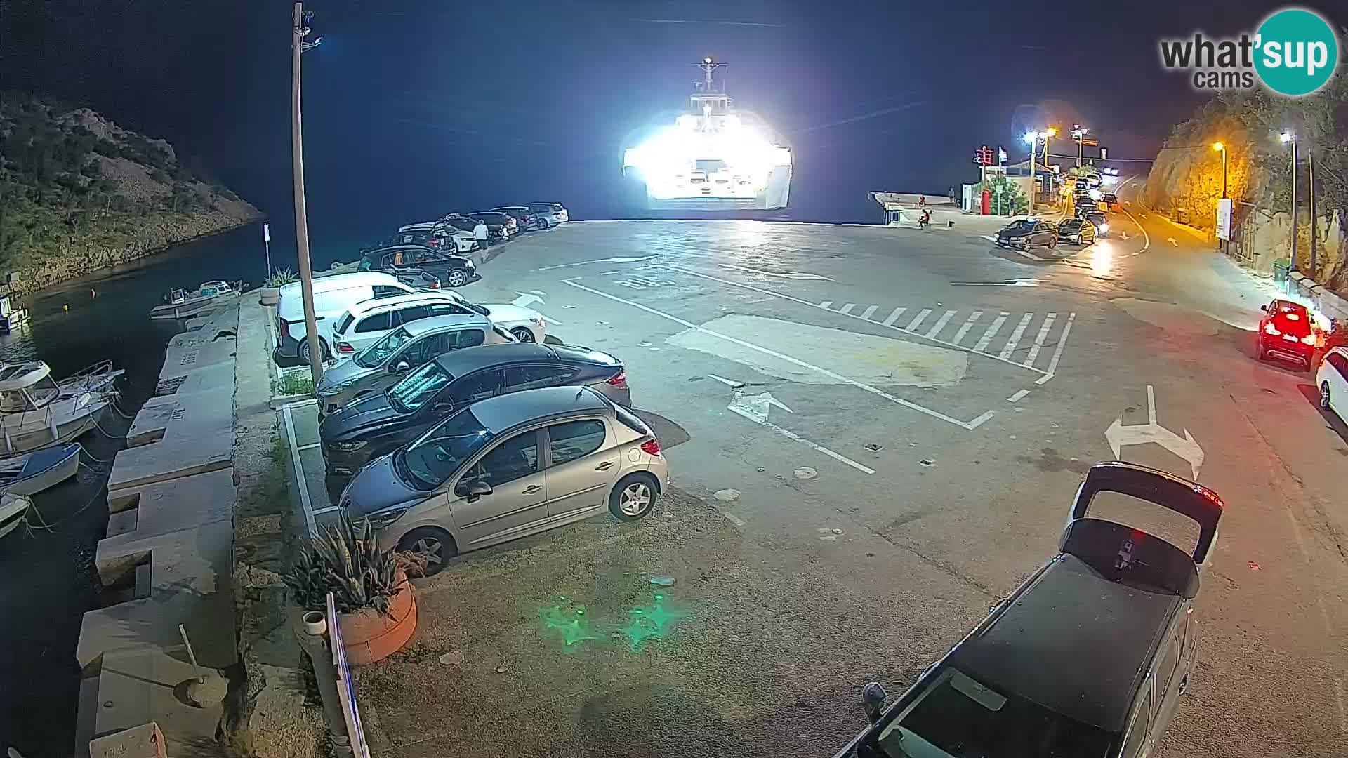 Webcam Prizna ferry port to Pag island