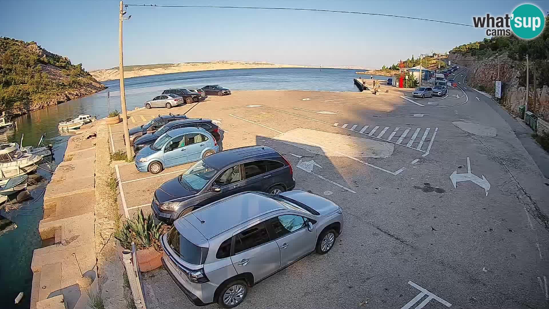 Webcam Fährhafen Prizna – zur Insel Pag