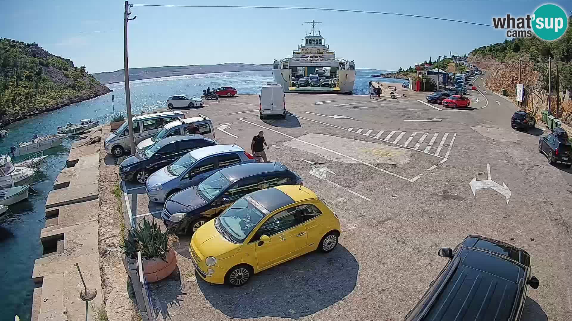 Webcam Fährhafen Prizna – zur Insel Pag
