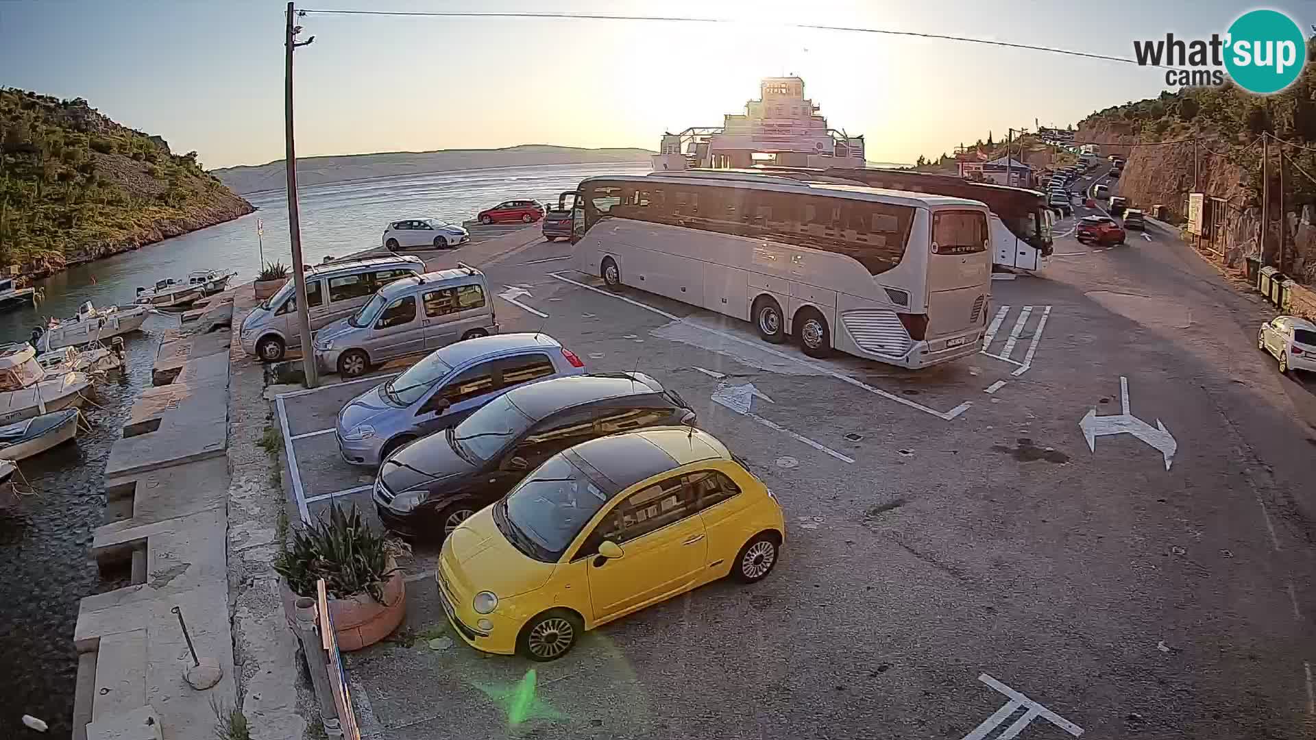 Webcam Fährhafen Prizna – zur Insel Pag