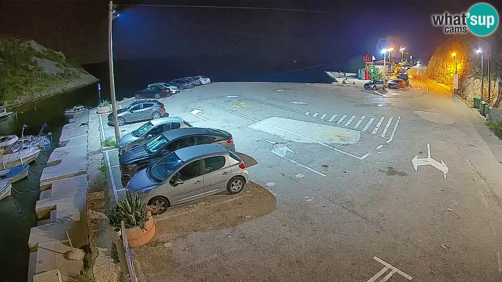 Webcam Prizna ferry port to Pag island