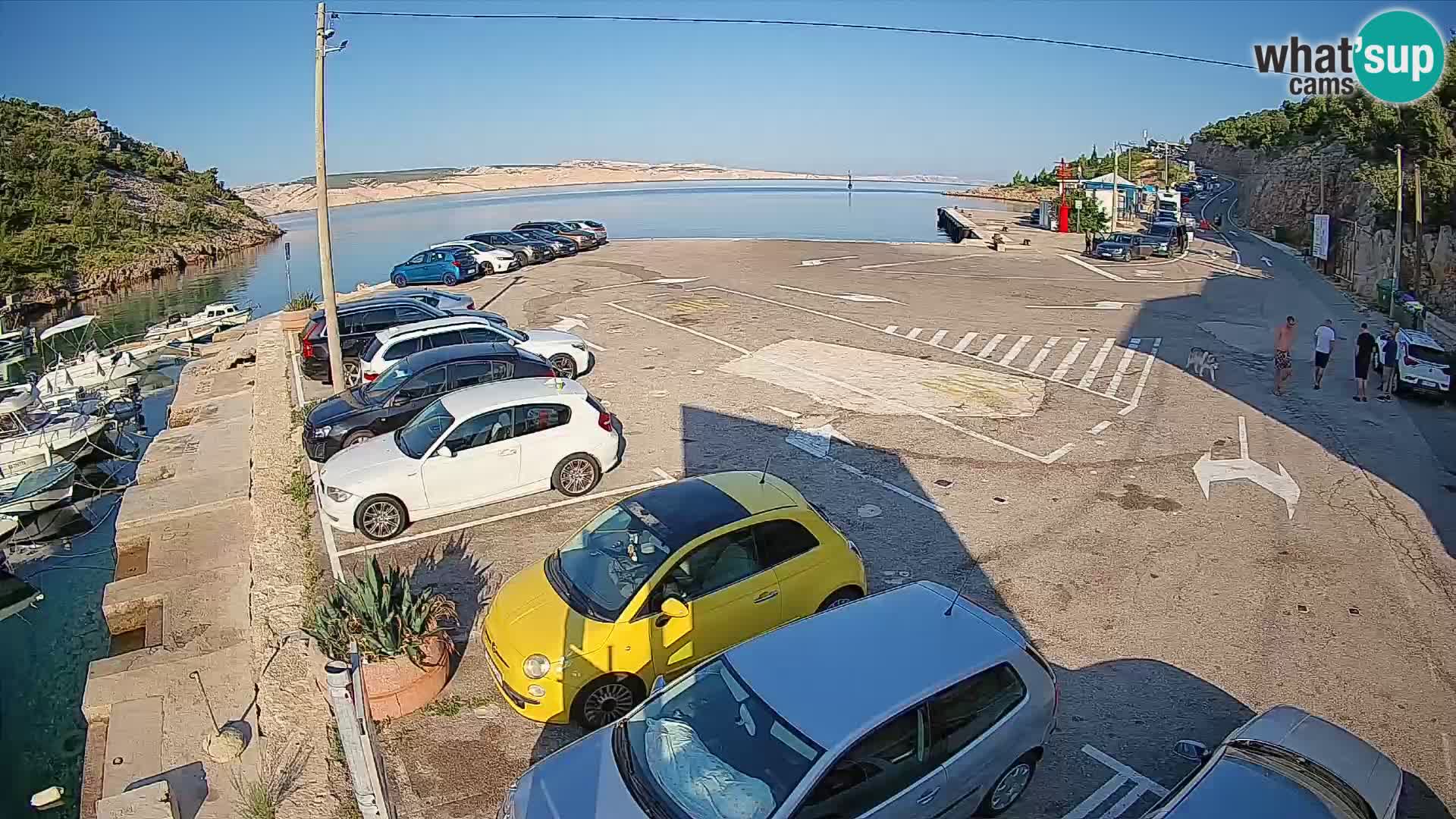 Webcam Prizna ferry port to Pag island