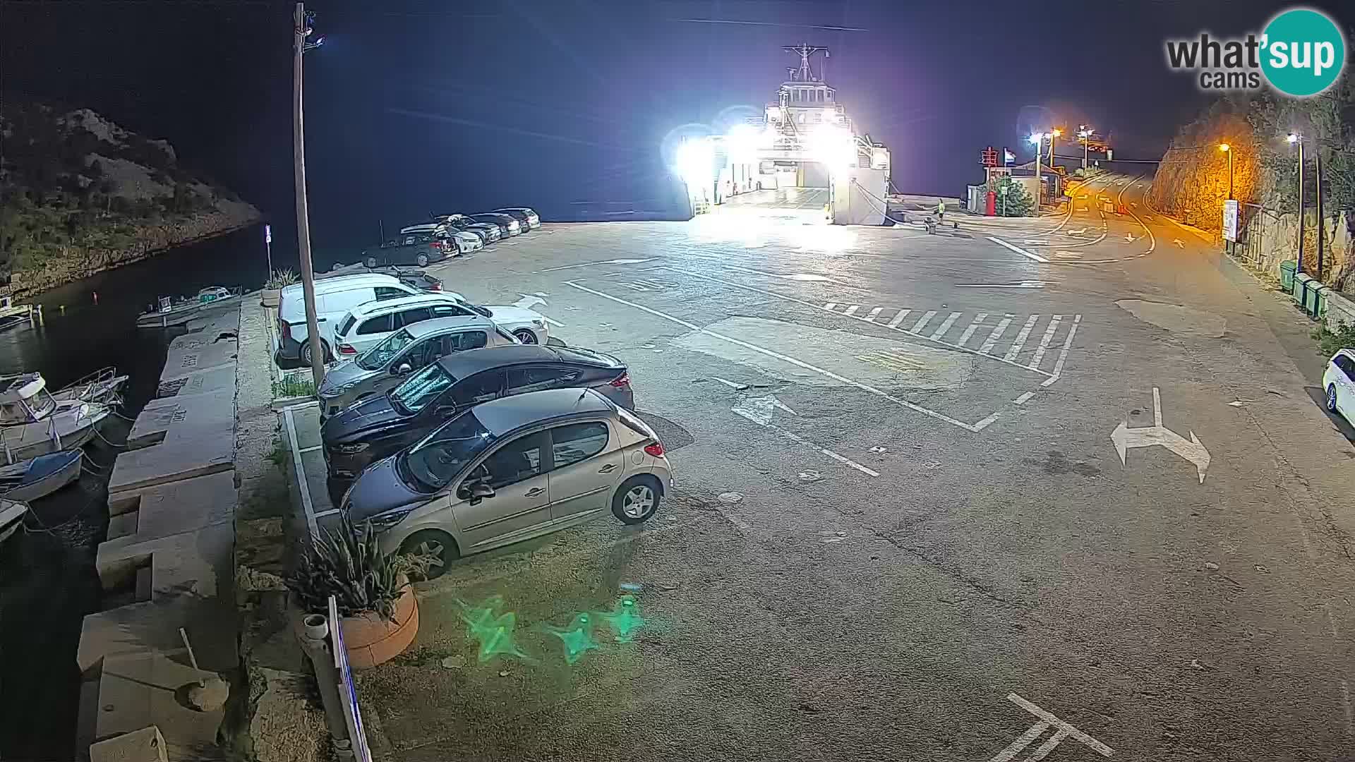 Webcam port de ferry de Prizna – vers l’île de Pag