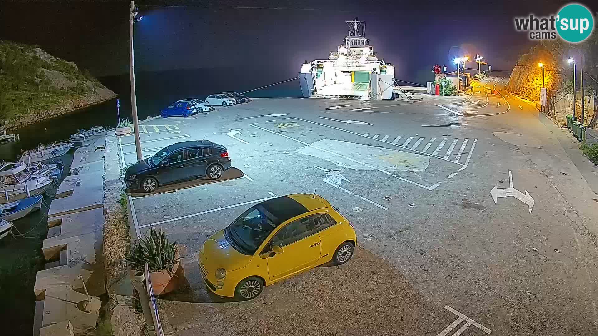 Webcam Fährhafen Prizna – zur Insel Pag